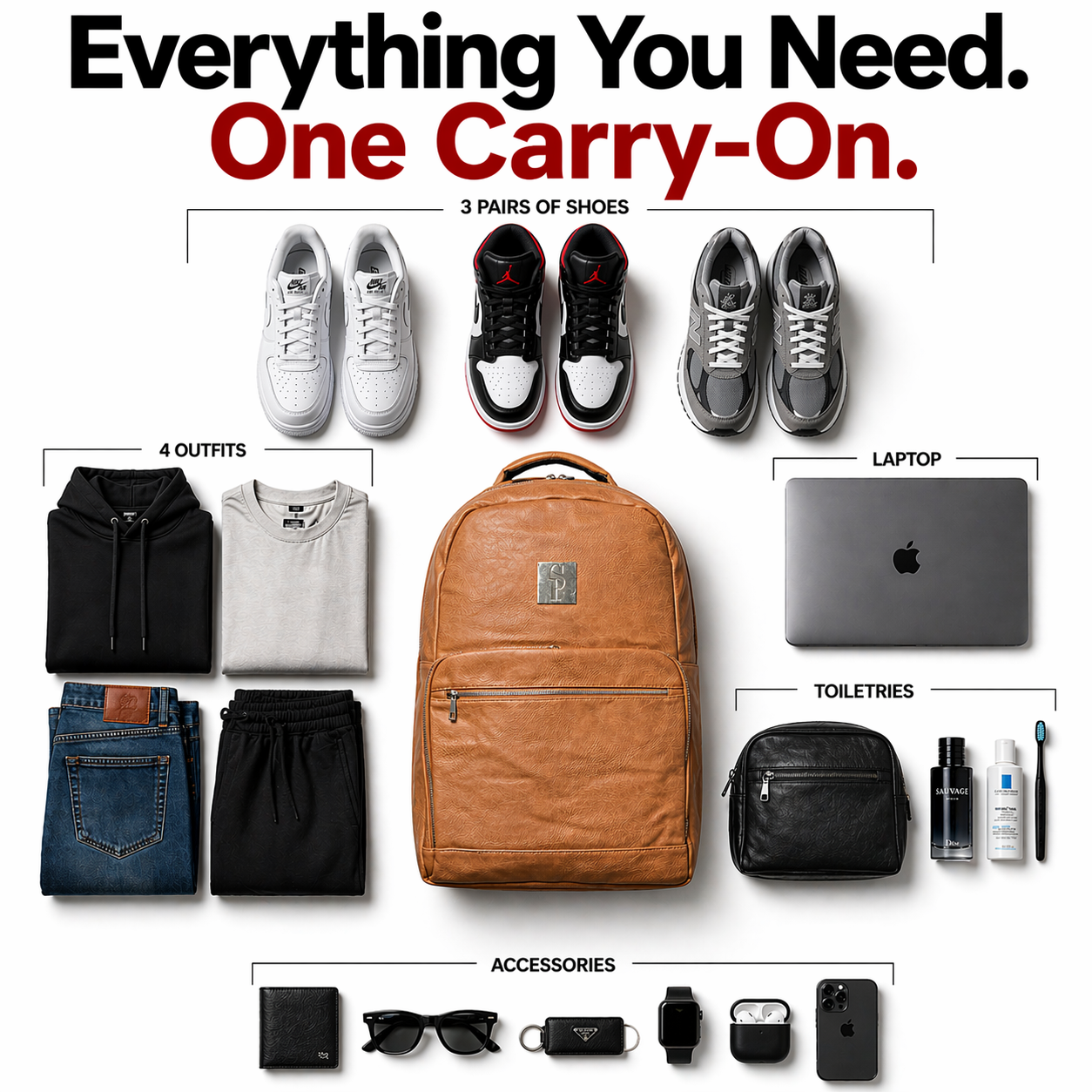 Brown Leather Commuter Bag - Sole Premise