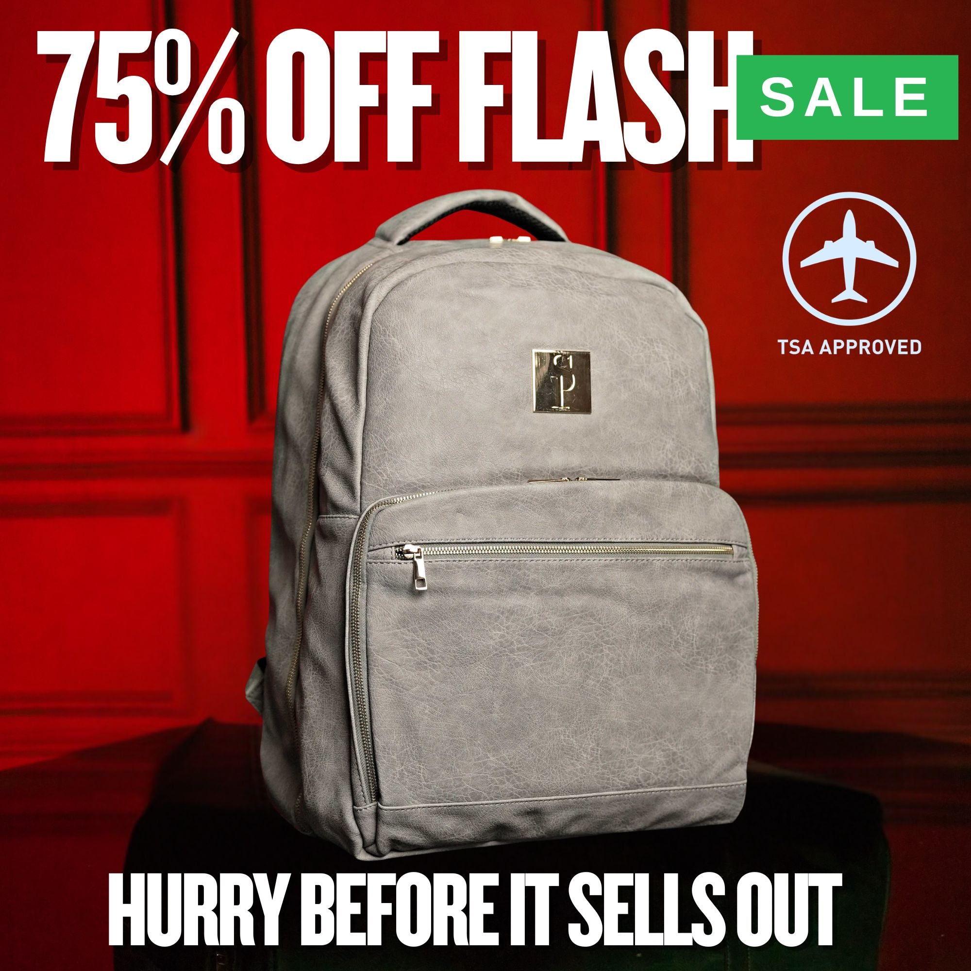 Grey Leather Commuter (FLASH SALE)