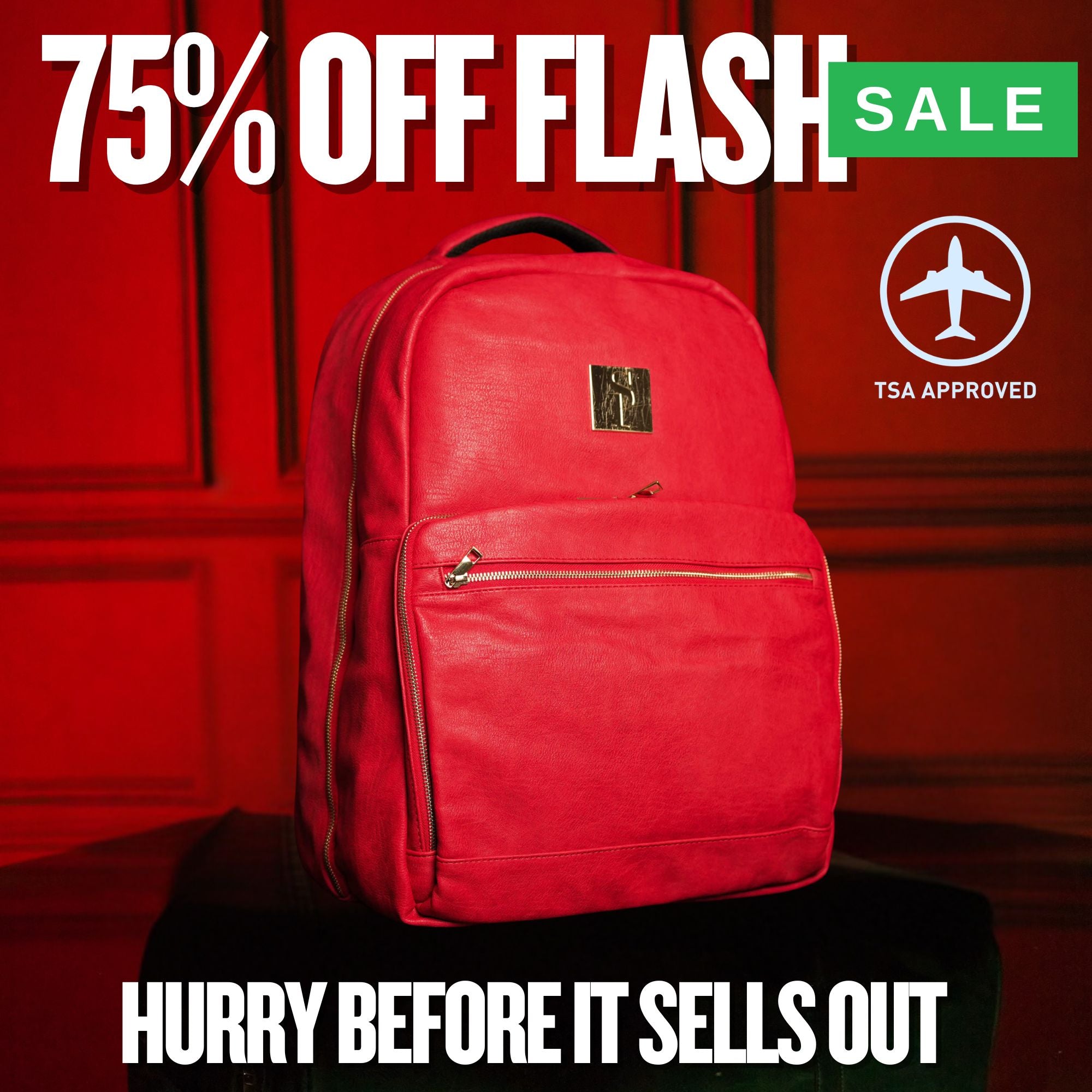 Red Leather Commuter (FLASH SALE)