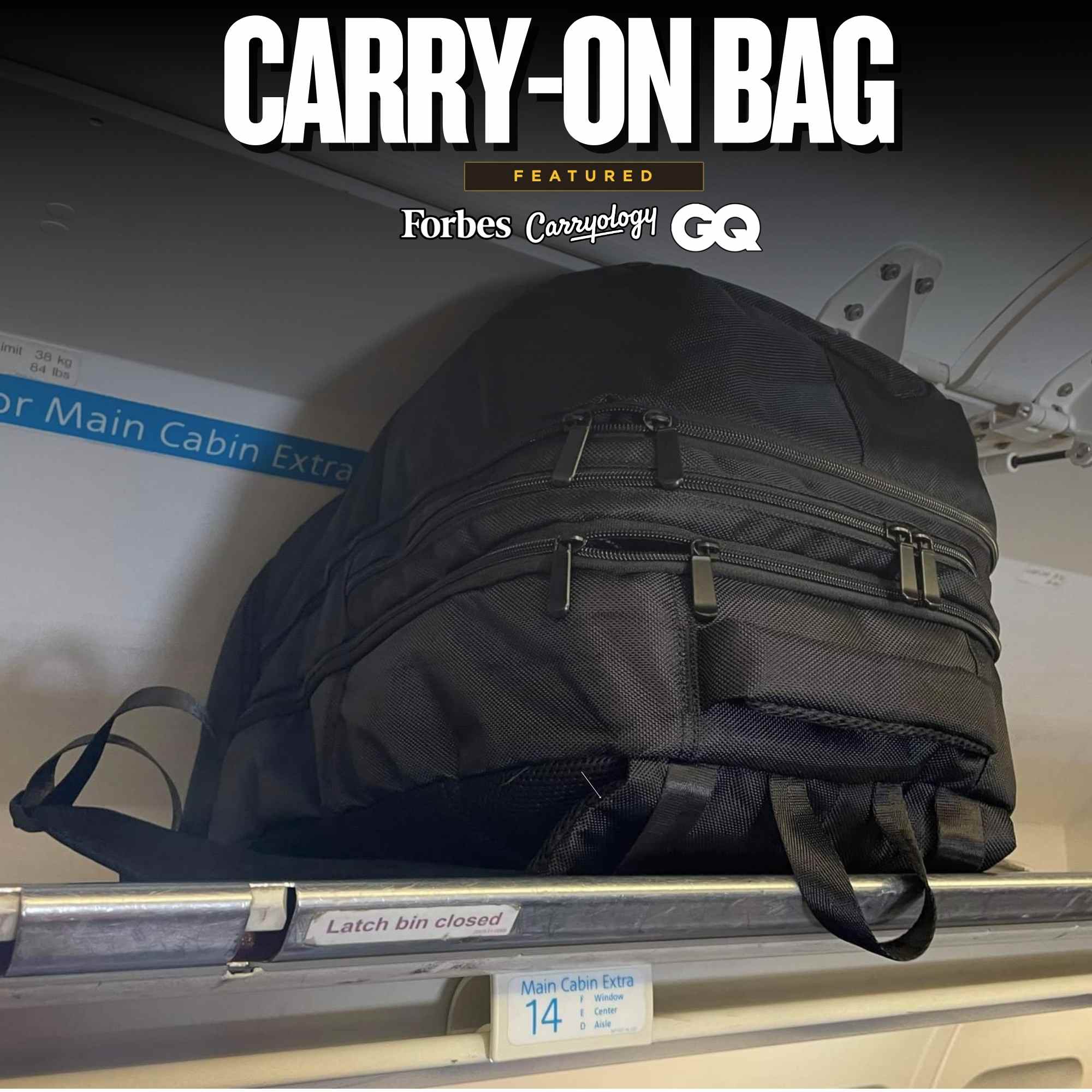 Polyester Patented Carry On Backpack (XL Version) *Holds Size 17 Shoe