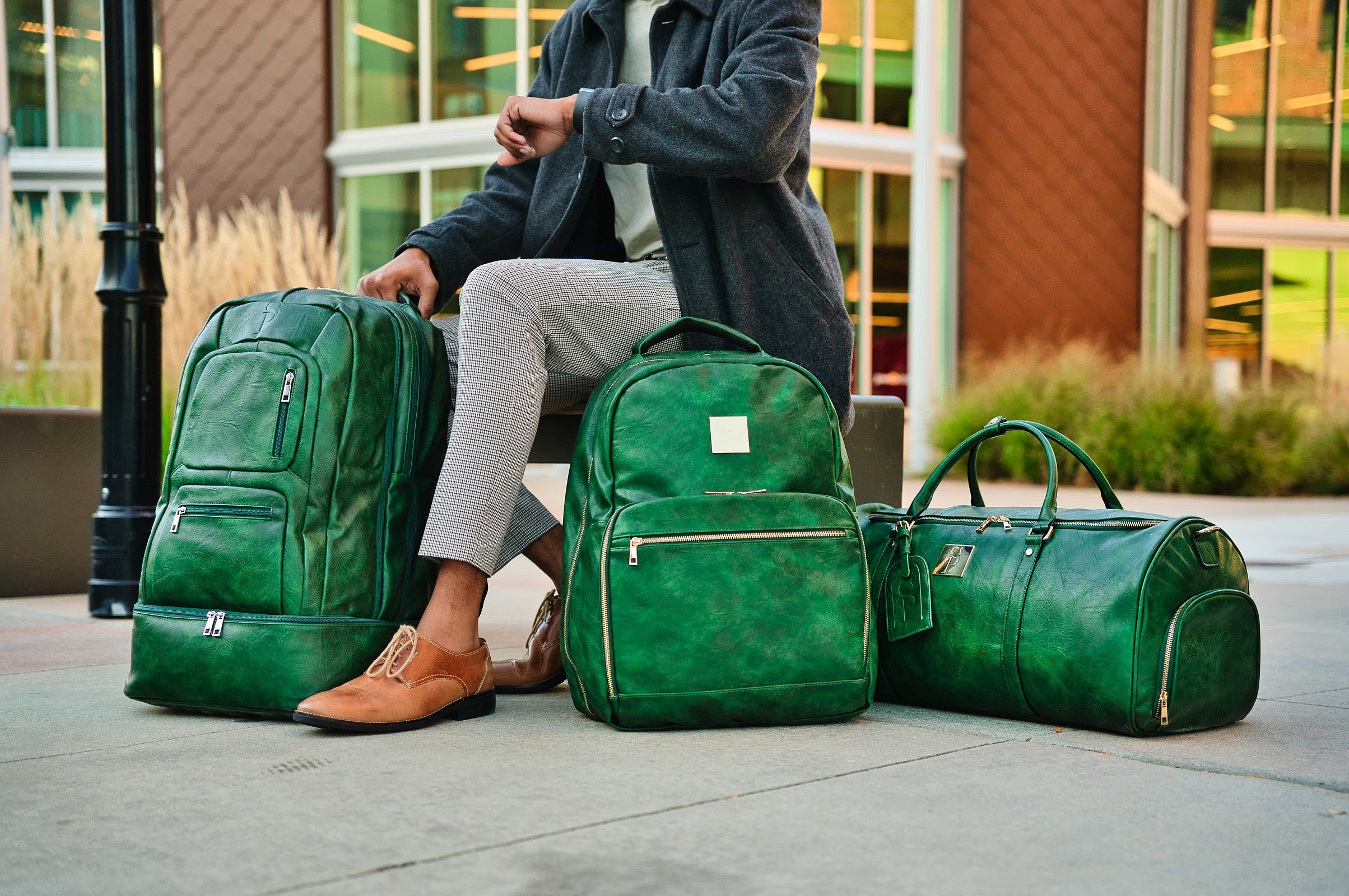 Emerald green backpack best sale