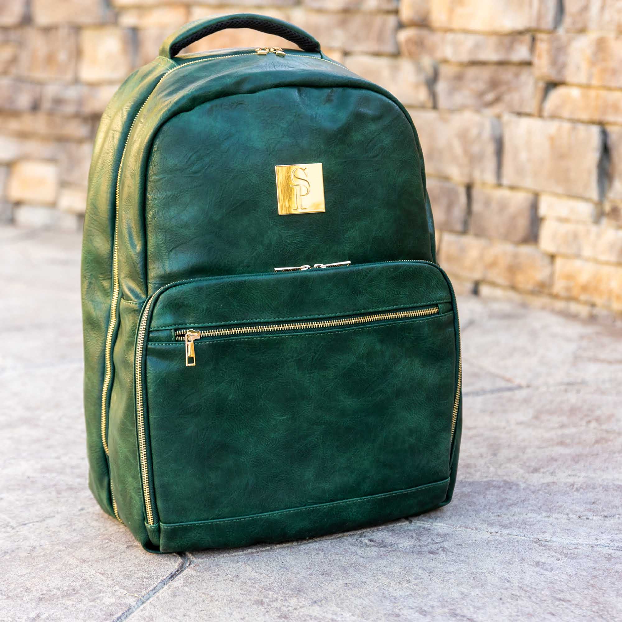 Emerald Green Leather Commuter Bag (Black Friday Deal)