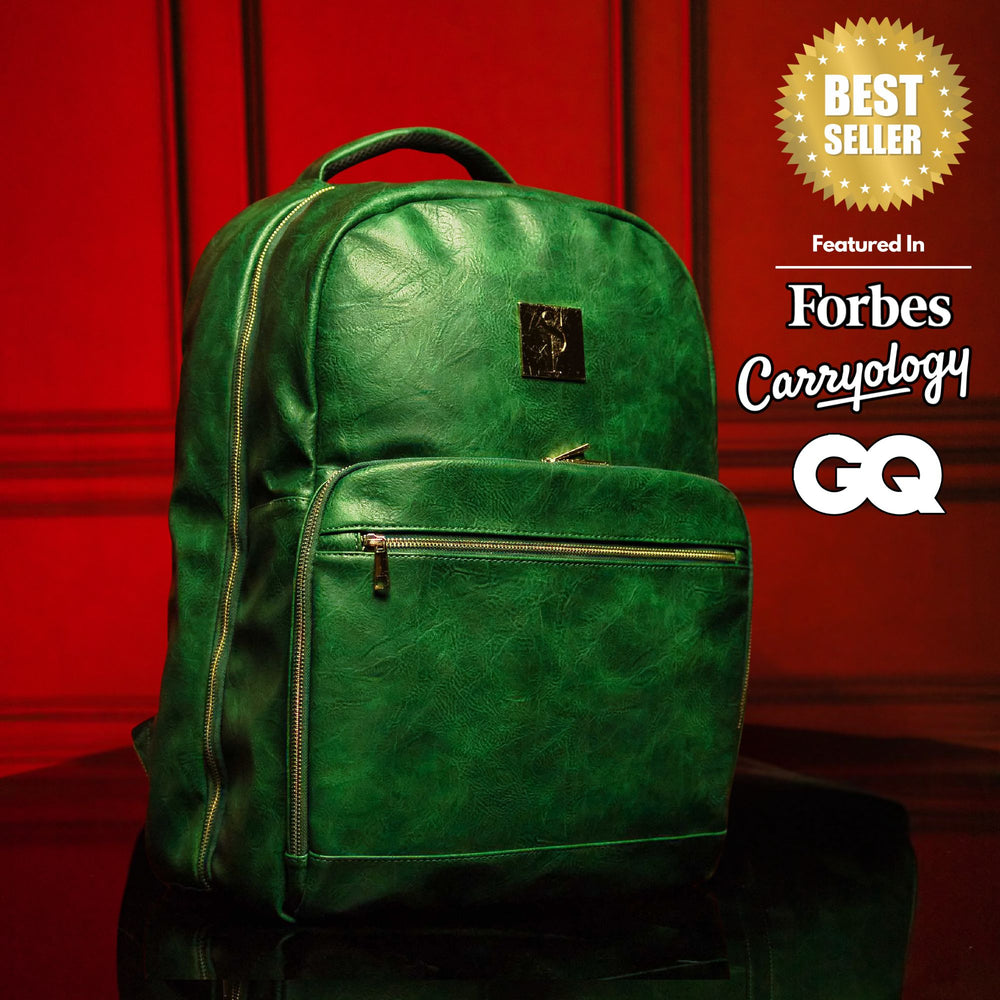 Emerald Green Leather Commuter Bag (XL Design) - Sole Premise