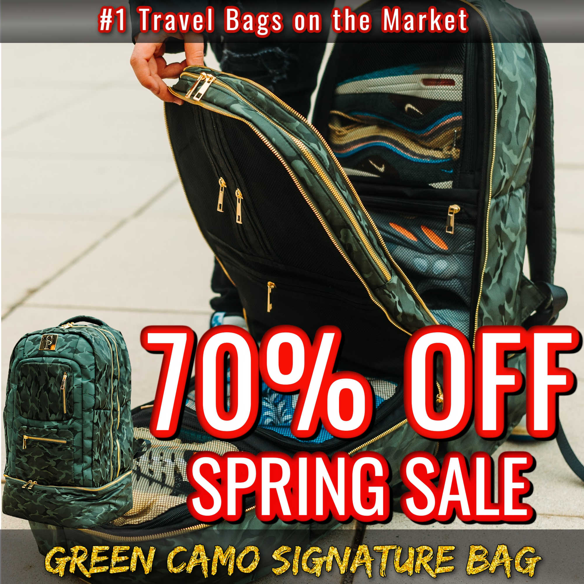 Green Camo Carryon Design (Spring Sale)