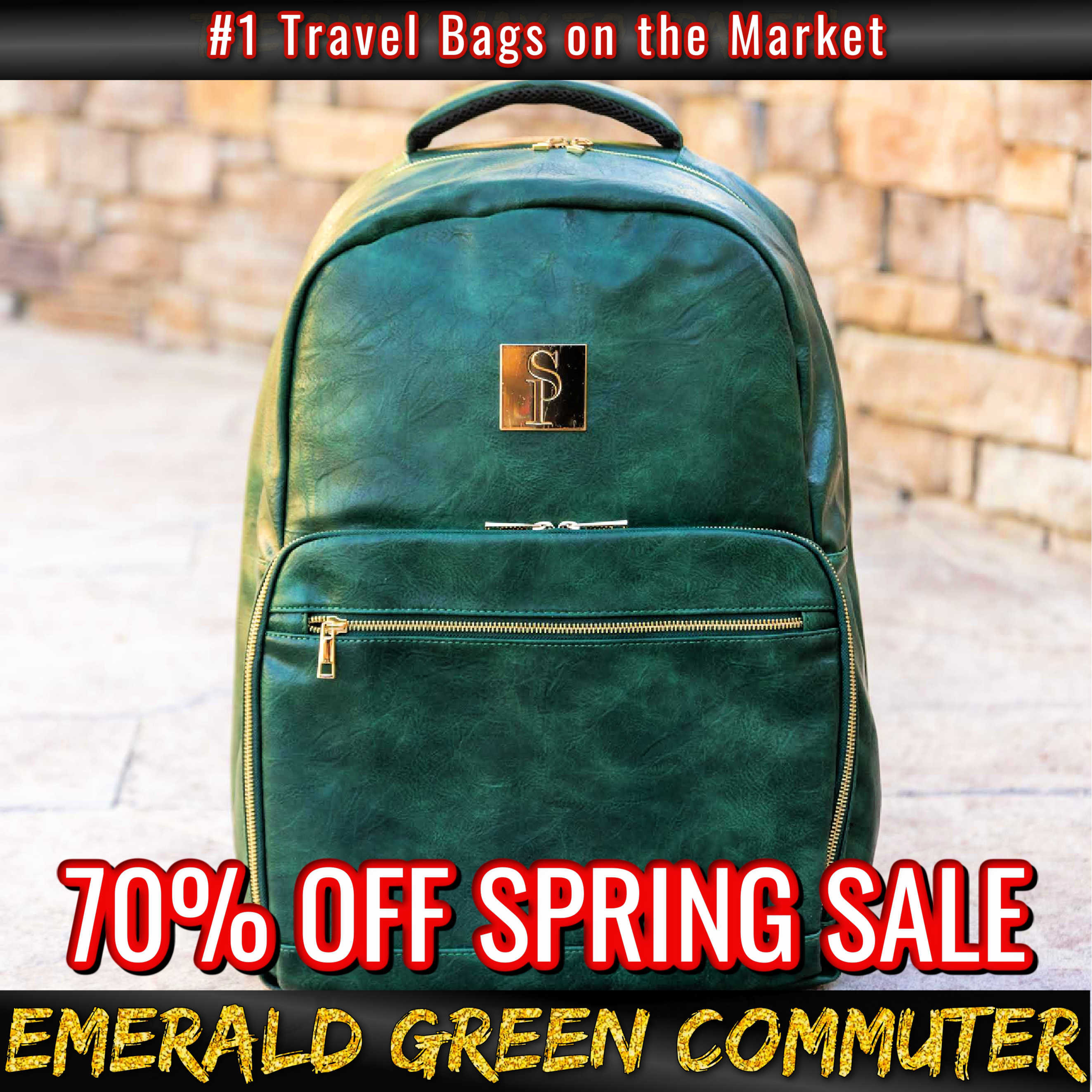 Emerald Green Leather Commuter (Spring Sale)
