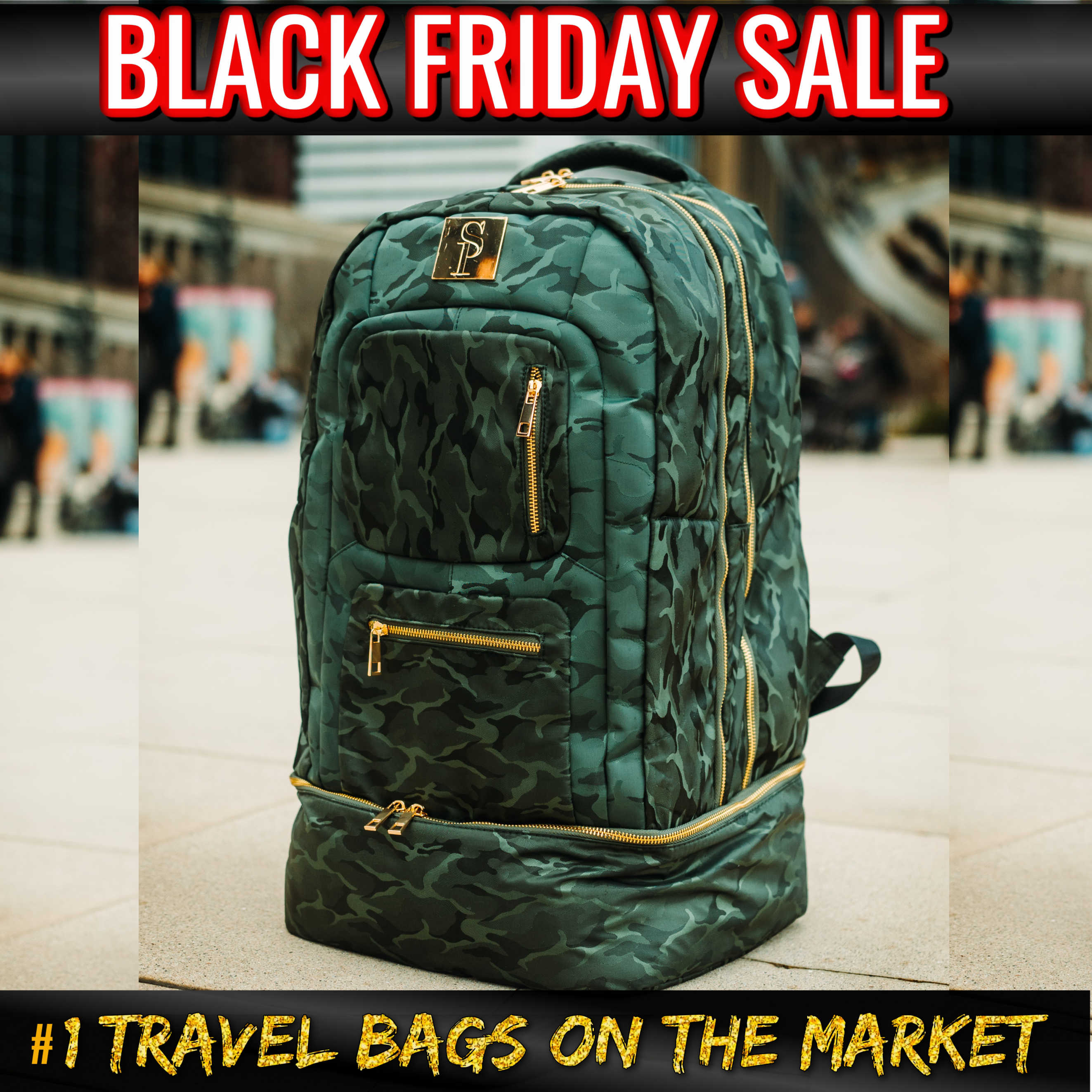 Green Camo Carryon Design (BLACK FRIDAY SALE)