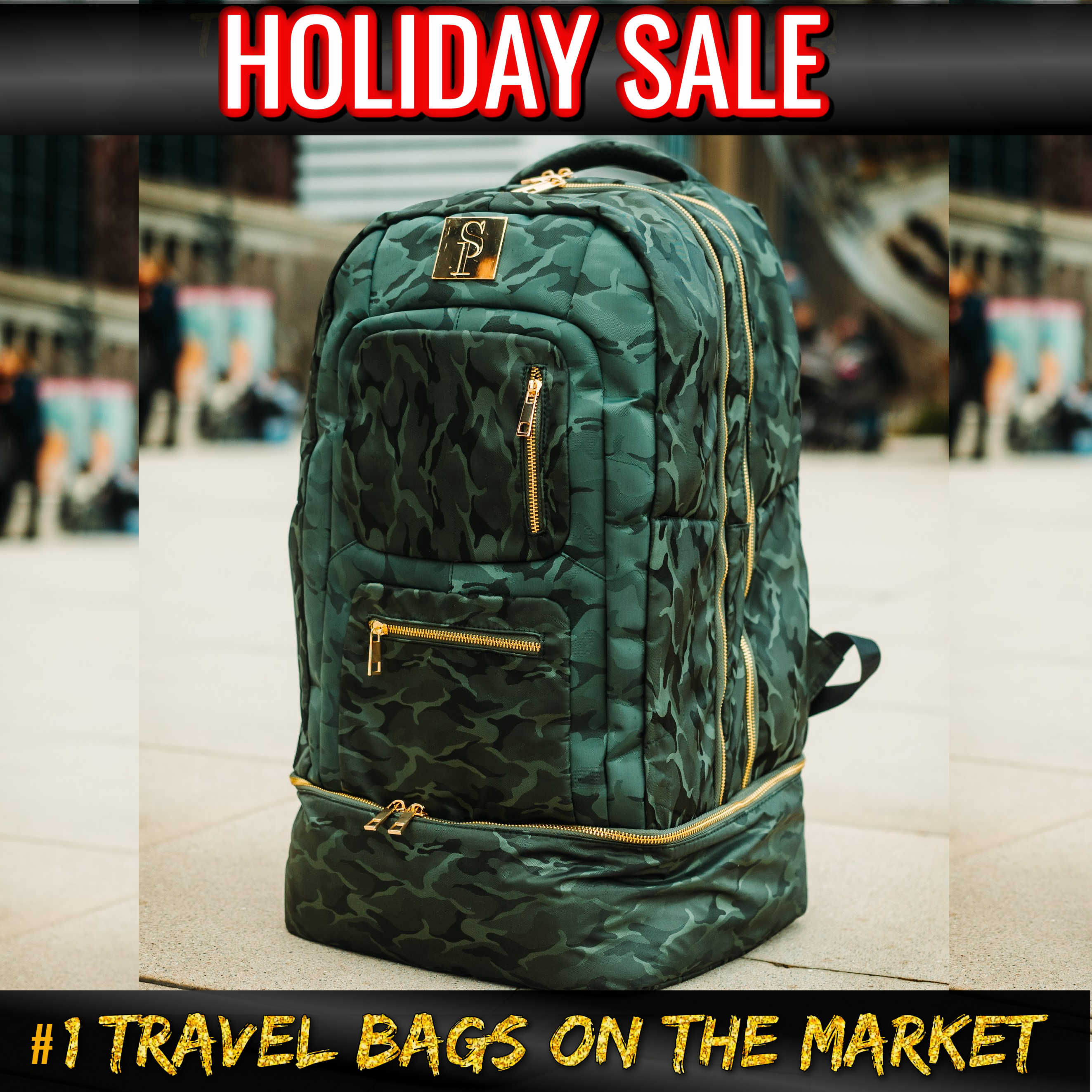 Green Camo Carryon Design (SPRING SALE)