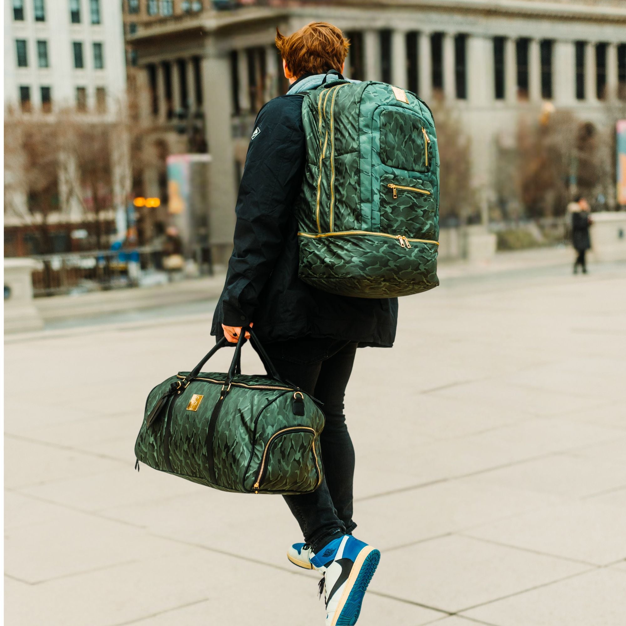 Green Camo Carry-On Bag (Patented Signature Design)