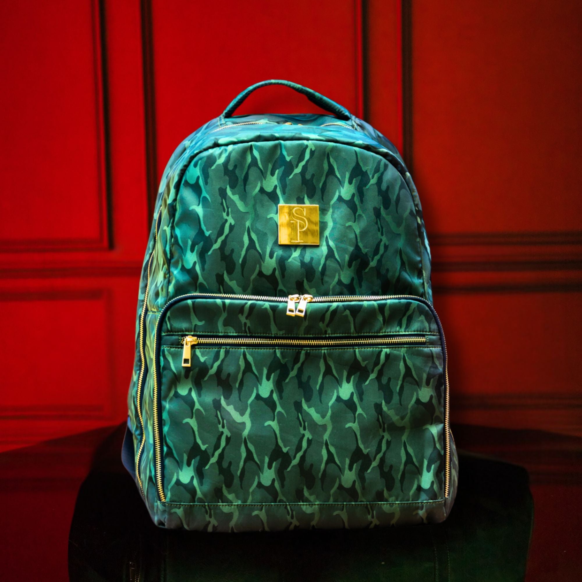 Green Camo Commuter Bag