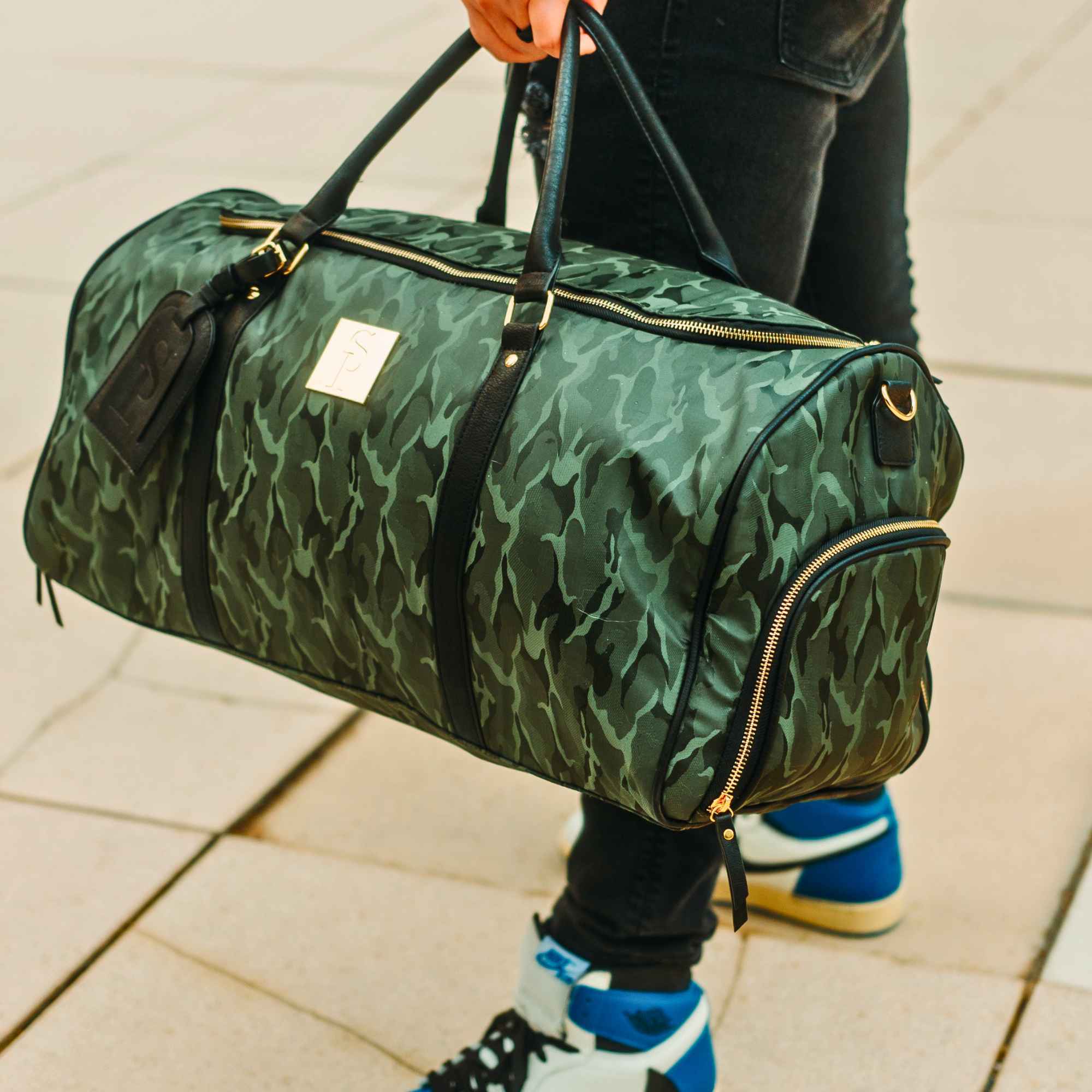 Green Camo Weekender Duffle Bag (FLASH SALE) - Sole Premise