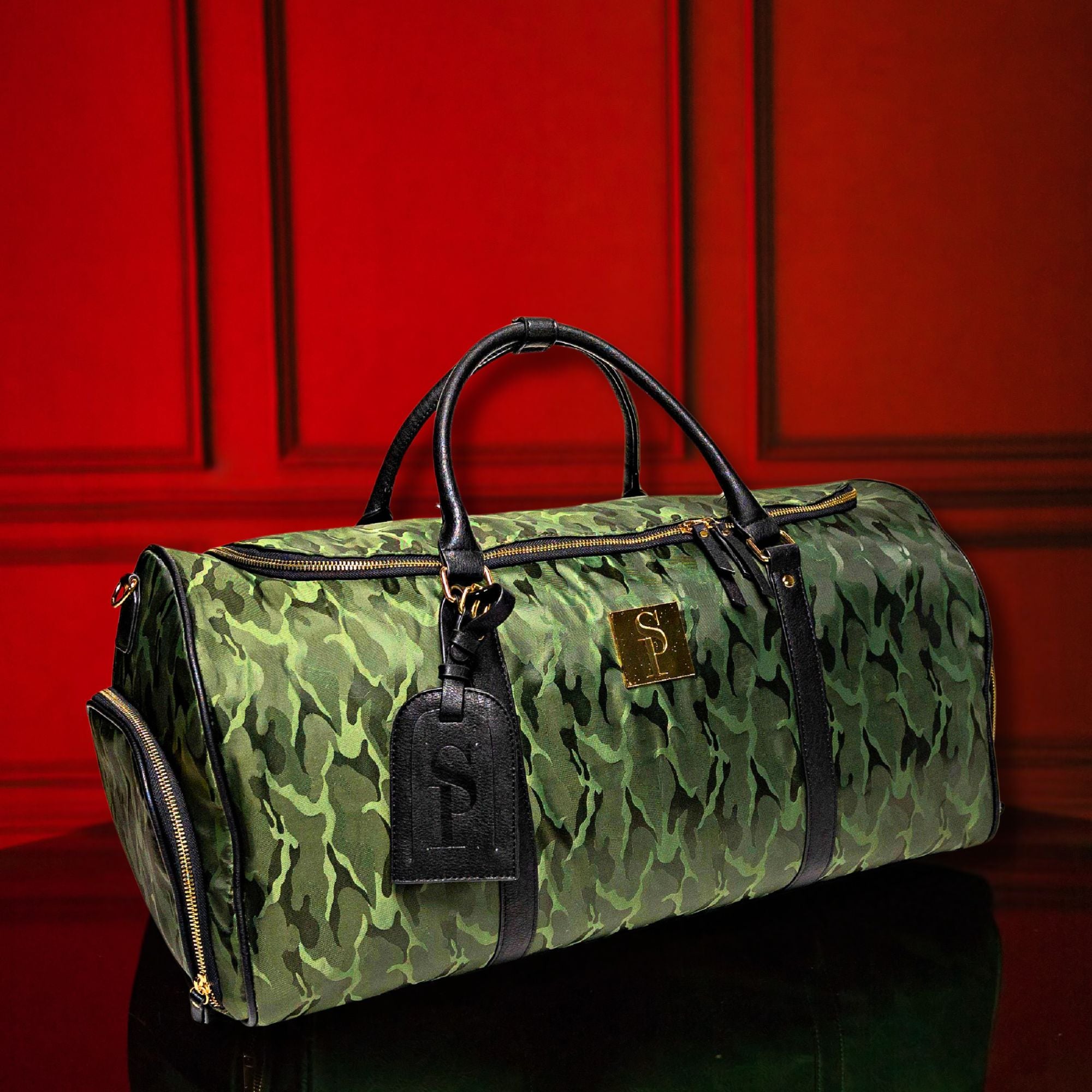 Green Camo Duffle Bag (New Weekender Design)