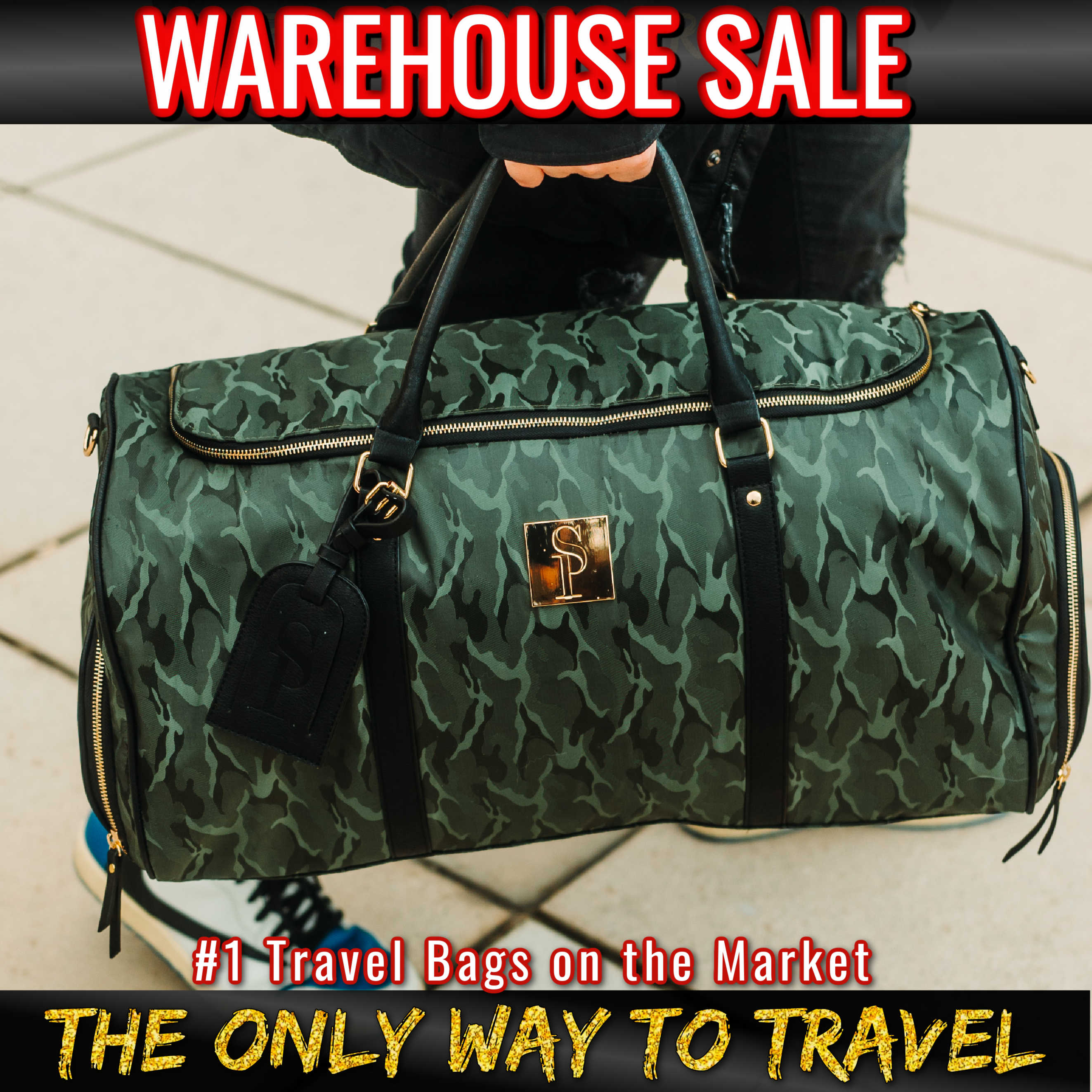 Green Camo Duffle (Warehouse Sale)