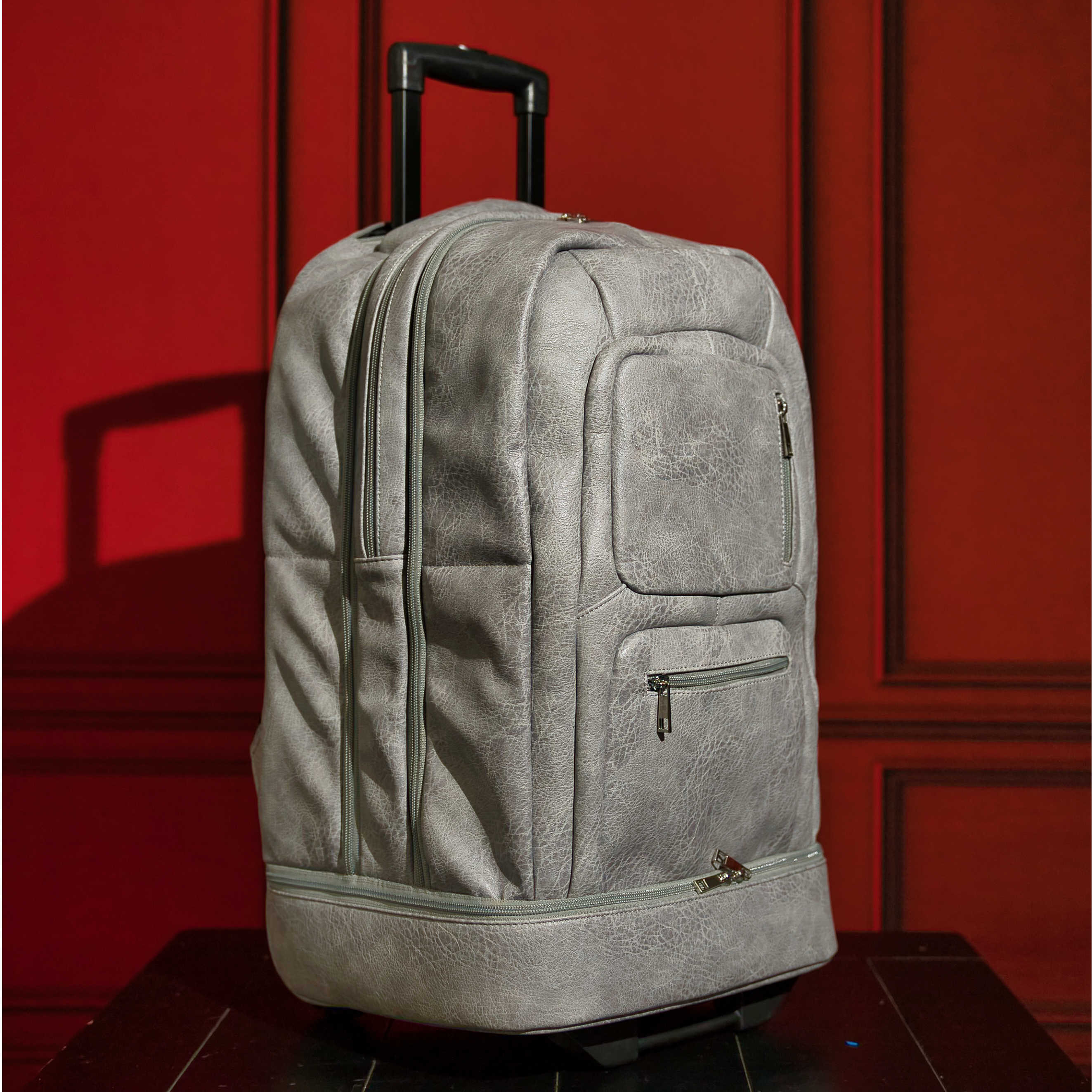 Grey Tumbled Leather Roller Bag (Only 200 Made) - Sole Premise