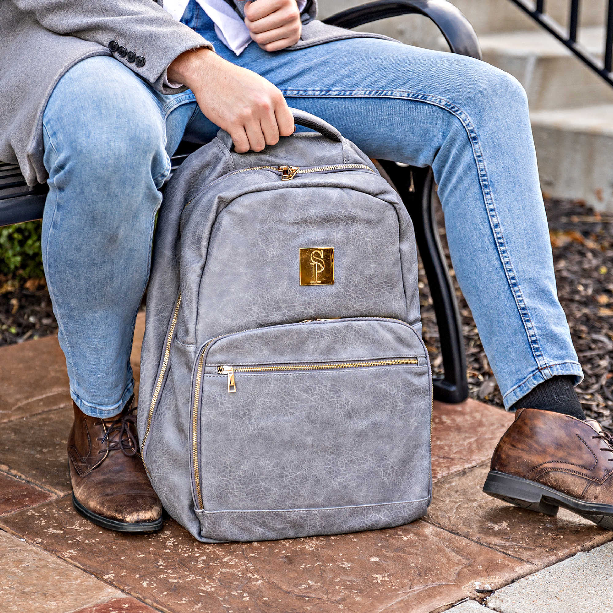 Grey Leather Commuter (FLASH SALE) - Sole Premise