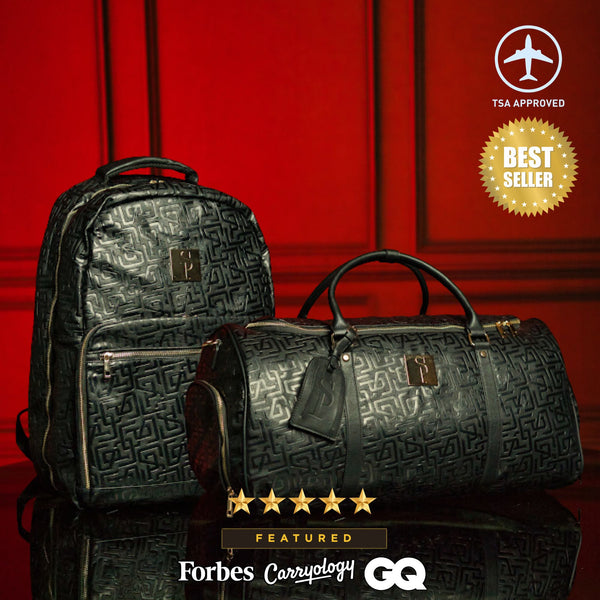 Monogram Leather 2 Bag Set (Commuter and Duffle) - Sole Premise