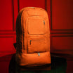 Orange Leather Luxury Carry-On Patented Backpack