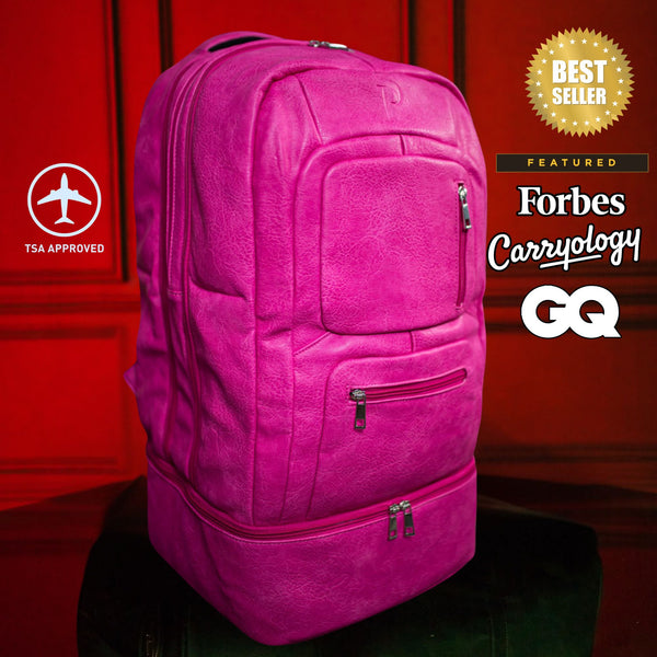Pink Leather Patented Carry-On Backpack (Only 300 Made)