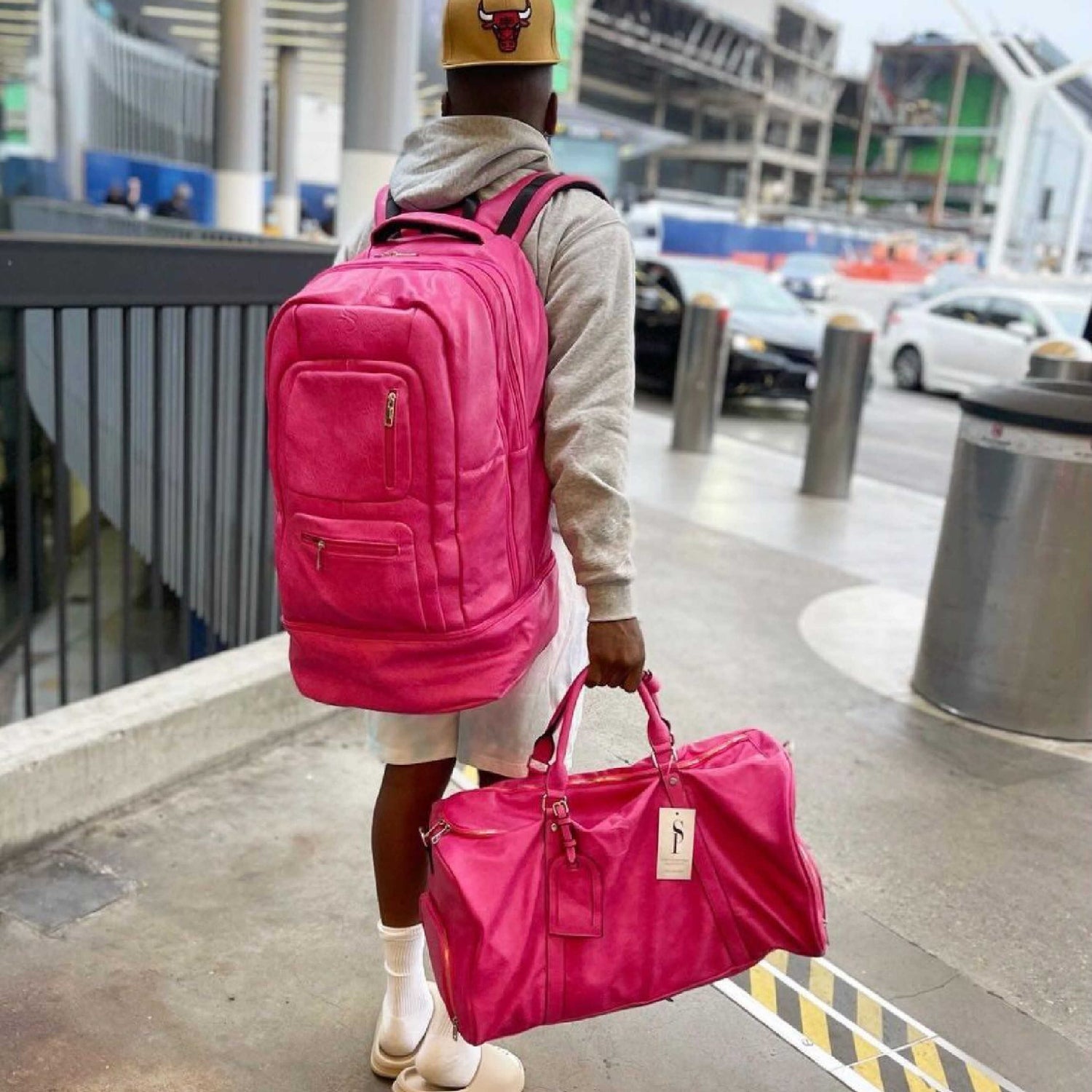 Pink Leather Patented Carry-On Backpack (Only 300 Made) - Sole Premise