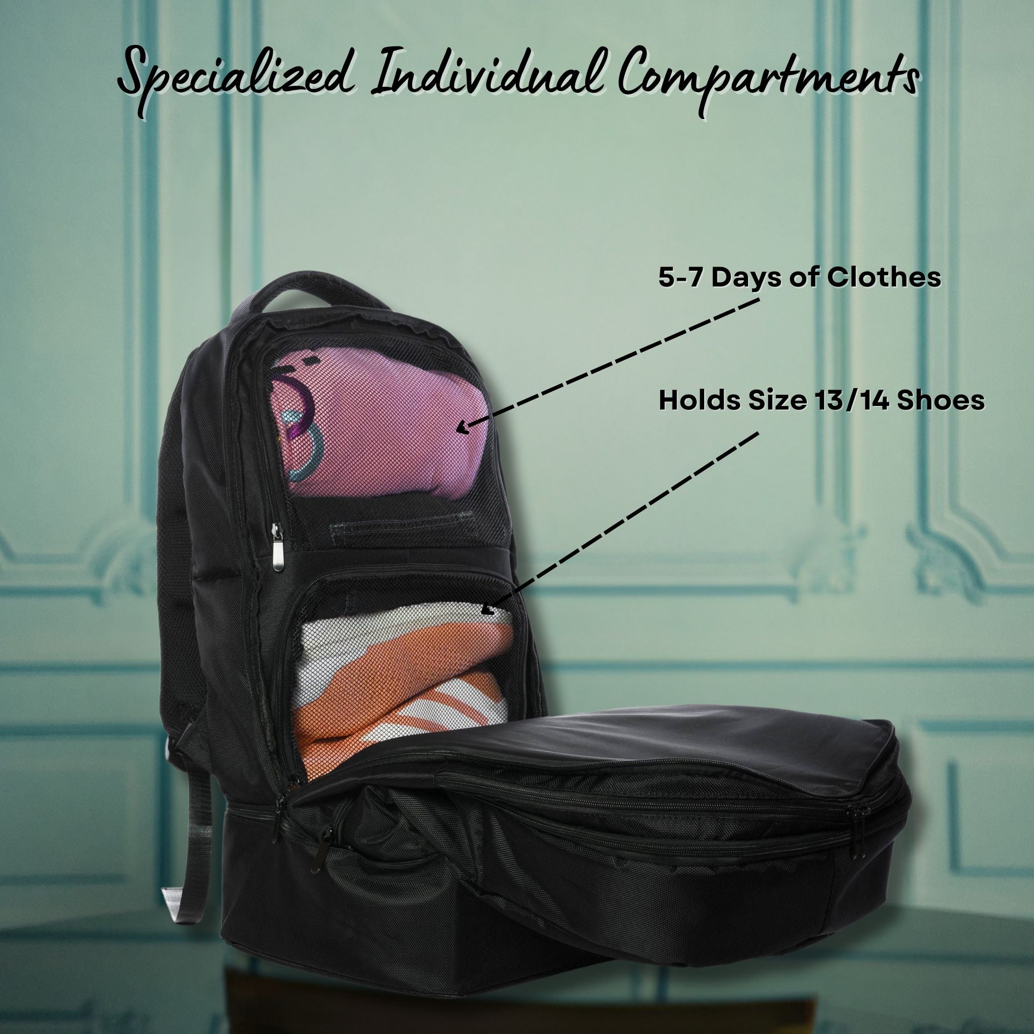 Sole Premise Carry-On Design For Shoes, Clothes, Laptop And Camera