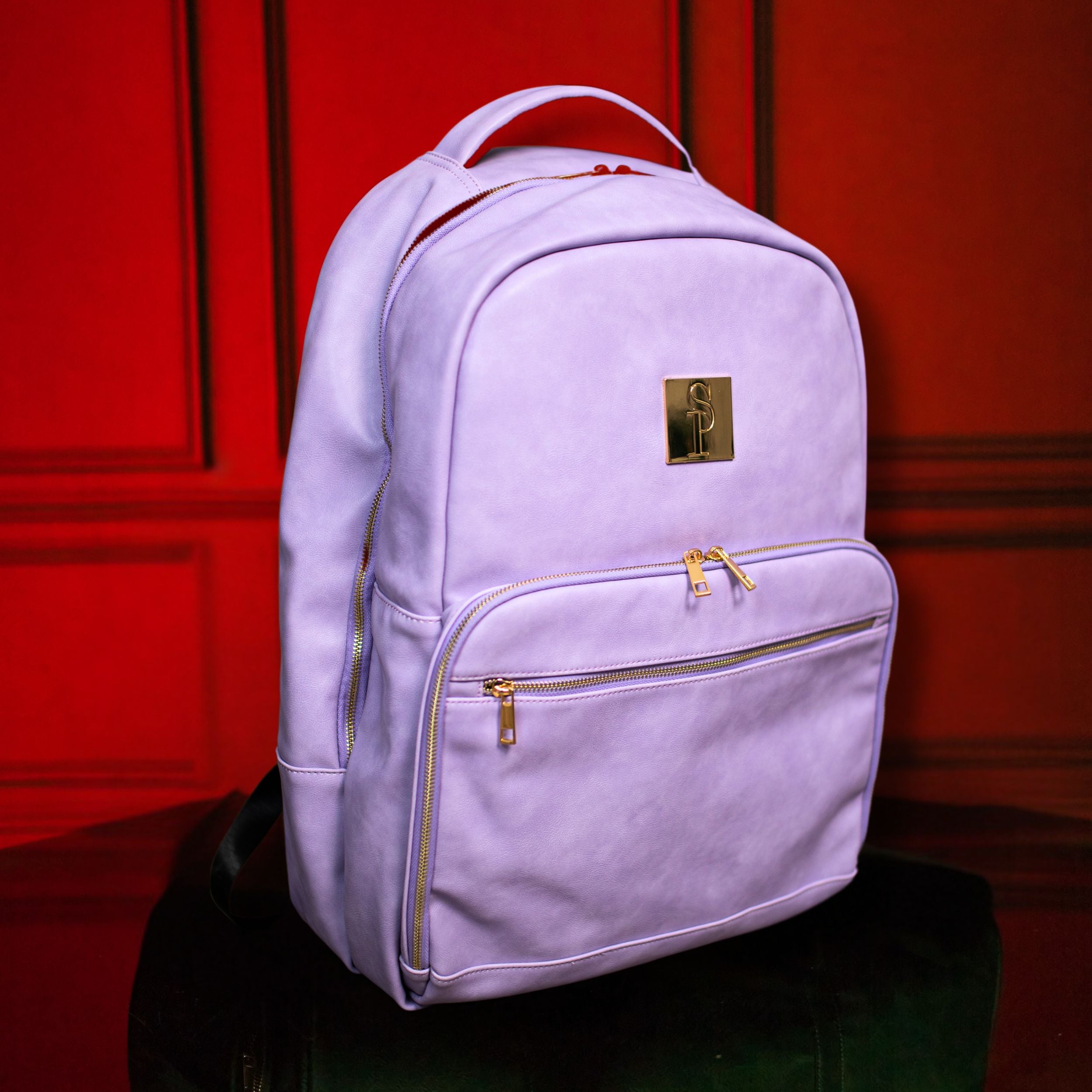 Purple Leather Commuter Bag