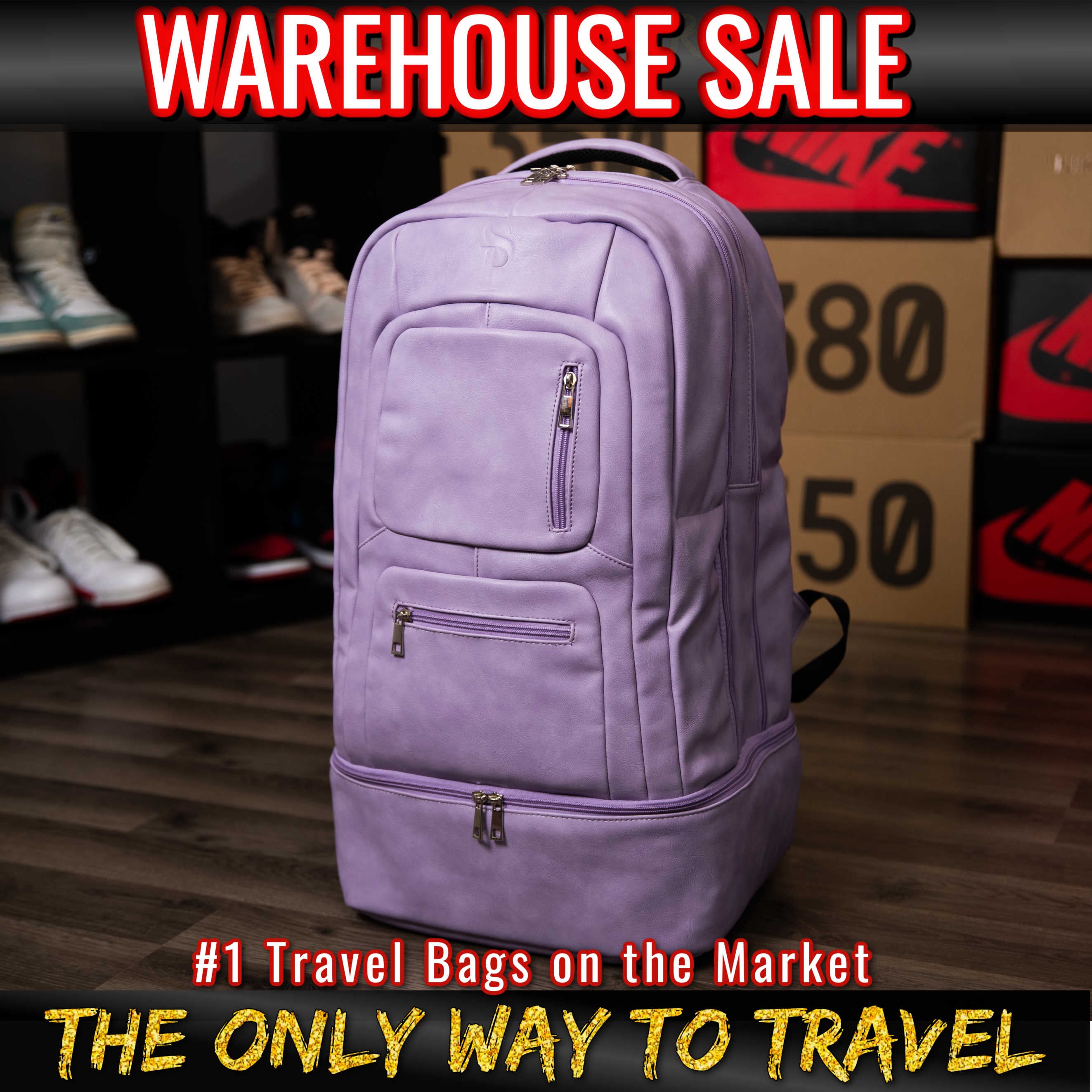 Purple Leather Luxury Carry-On (Warehouse Sale)