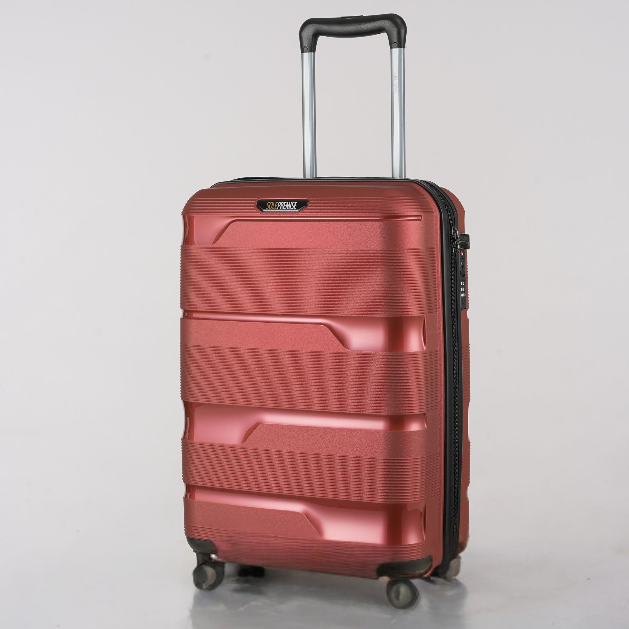 Red Hardcase Roller Carry On Luggage 20' with 360° Wheels