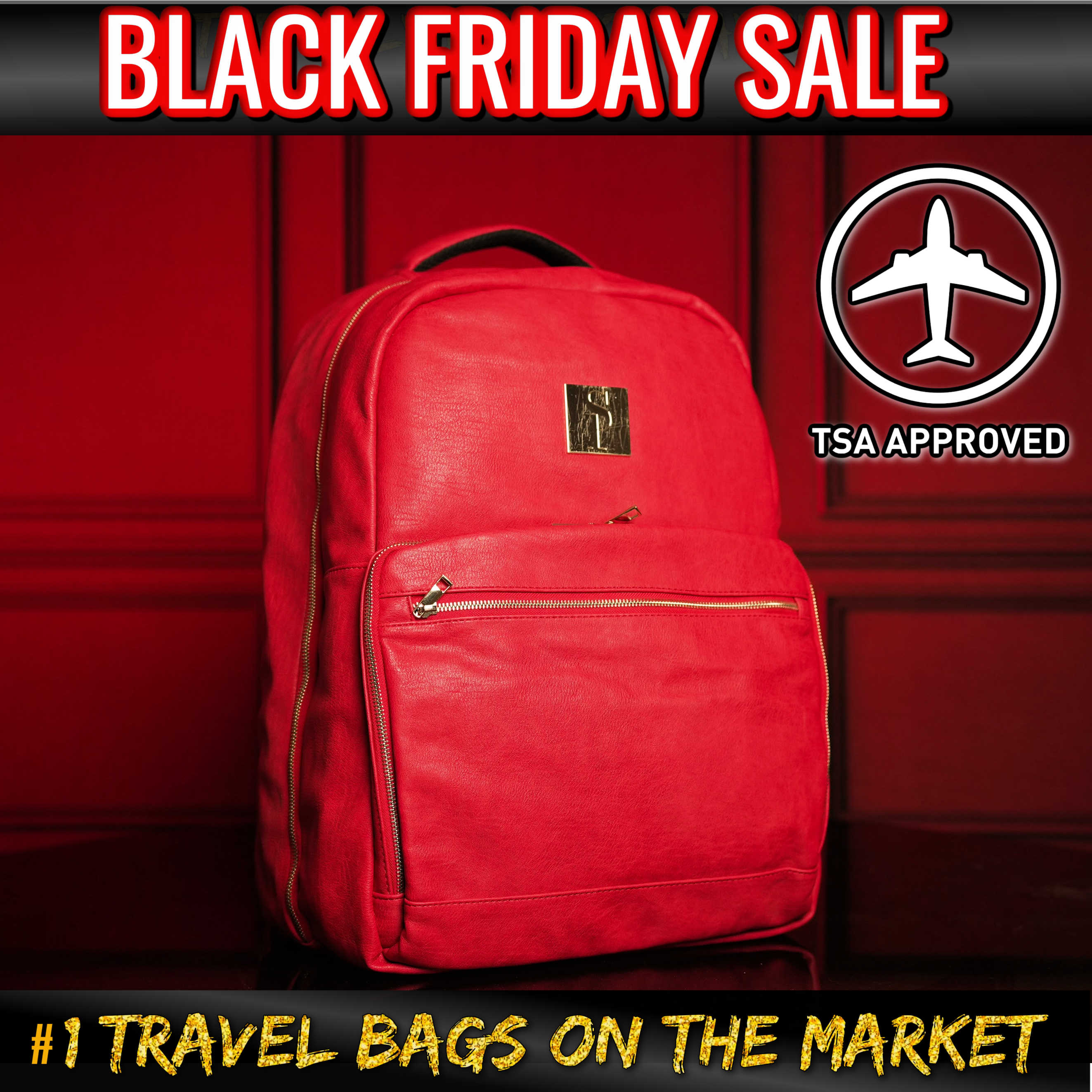 Red Leather Commuter (BLACK FRIDAY SALE)