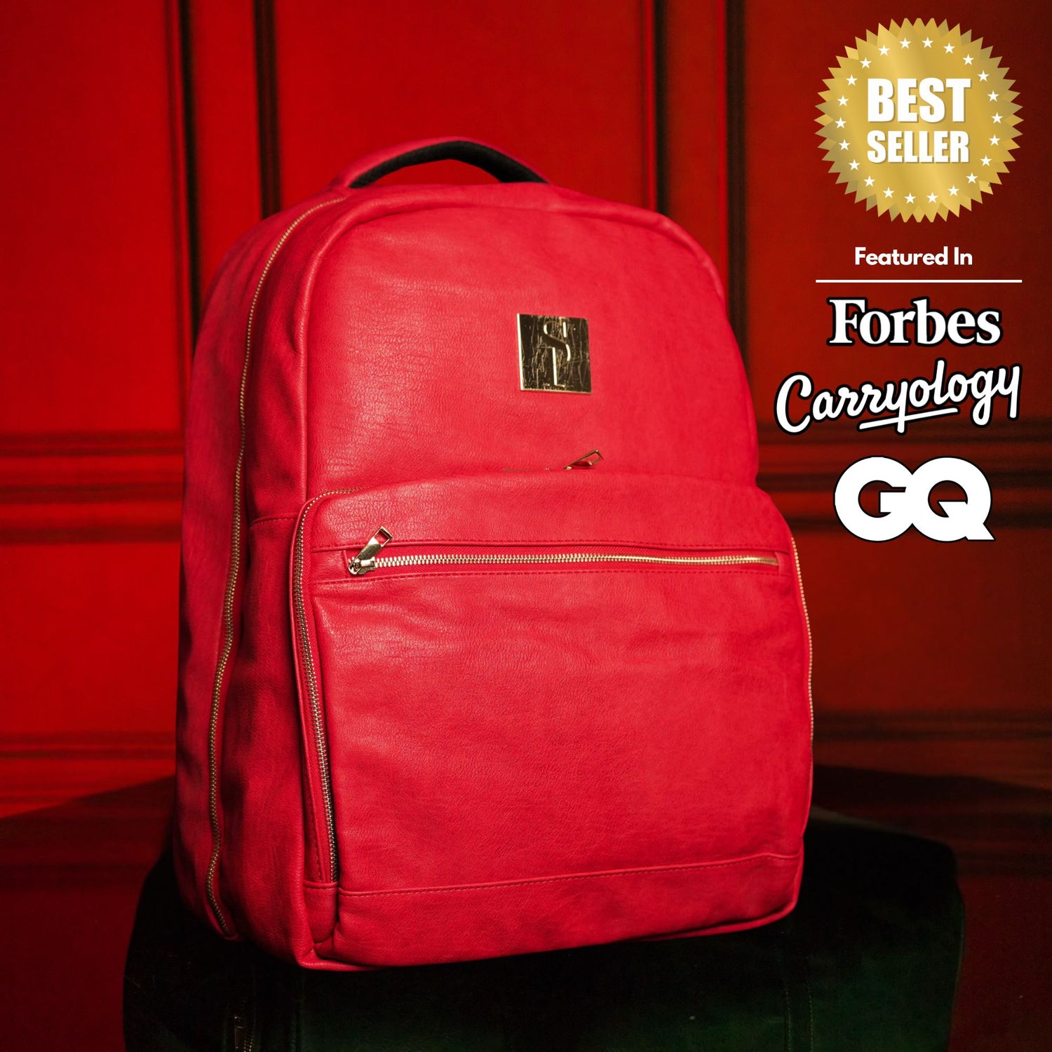 Red Leather Commuter Bag - Sole Premise
