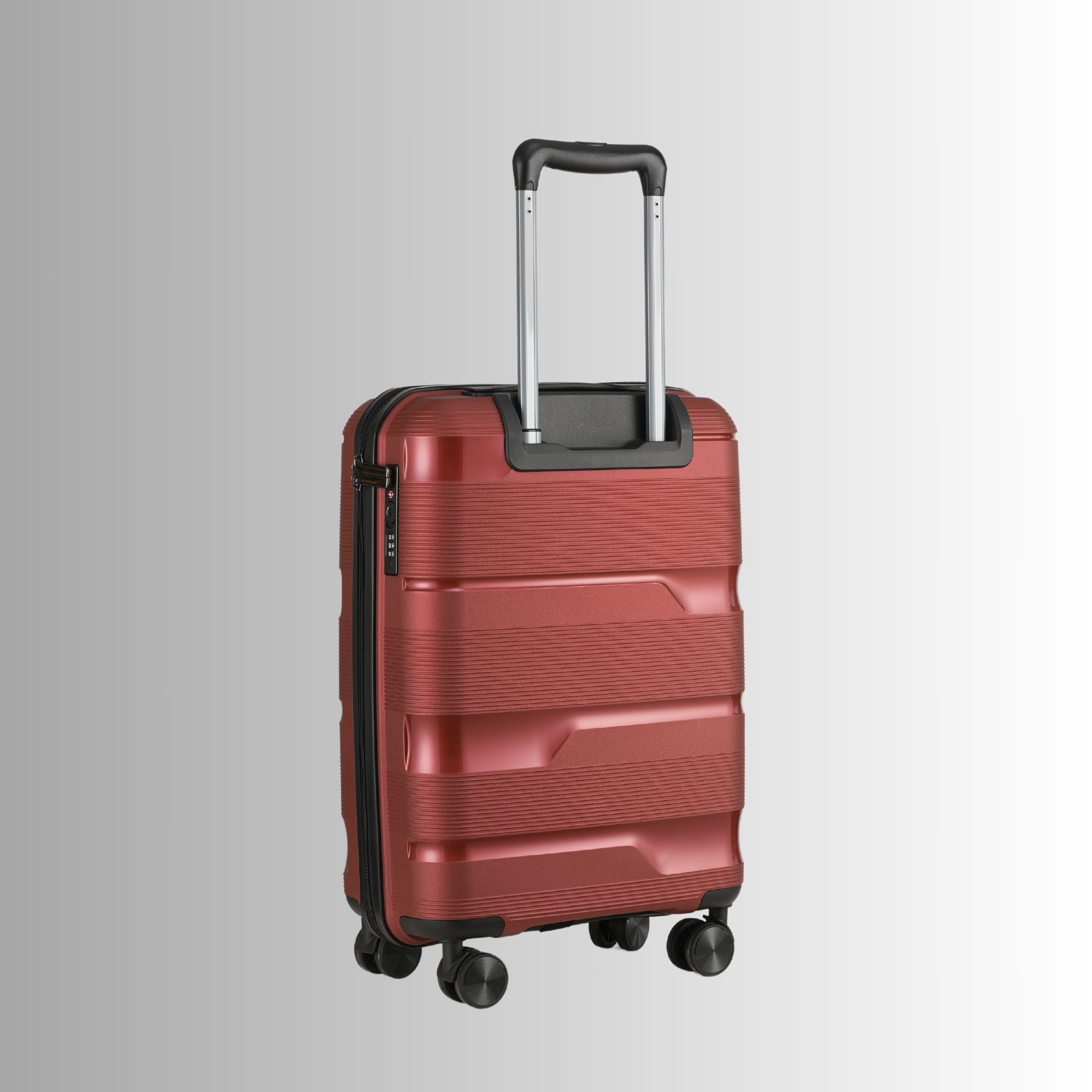 Red Hardcase Roller Luggage Set 28 24 and 20