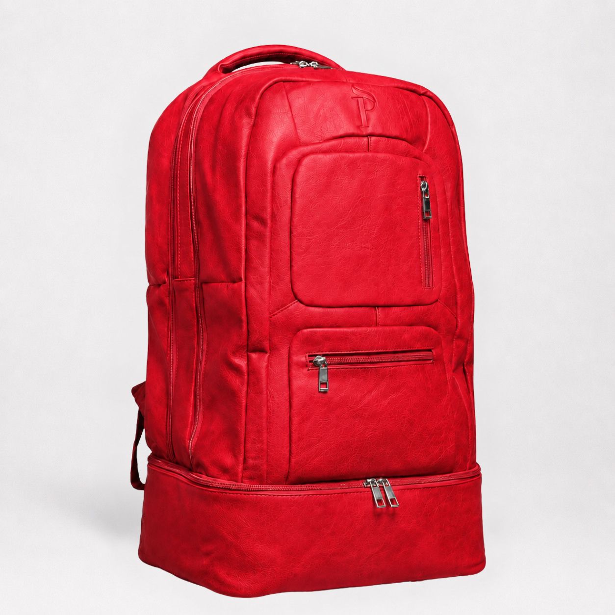 Red Leather Luxury Carry-On Patented Backpack (Only 300 Made)