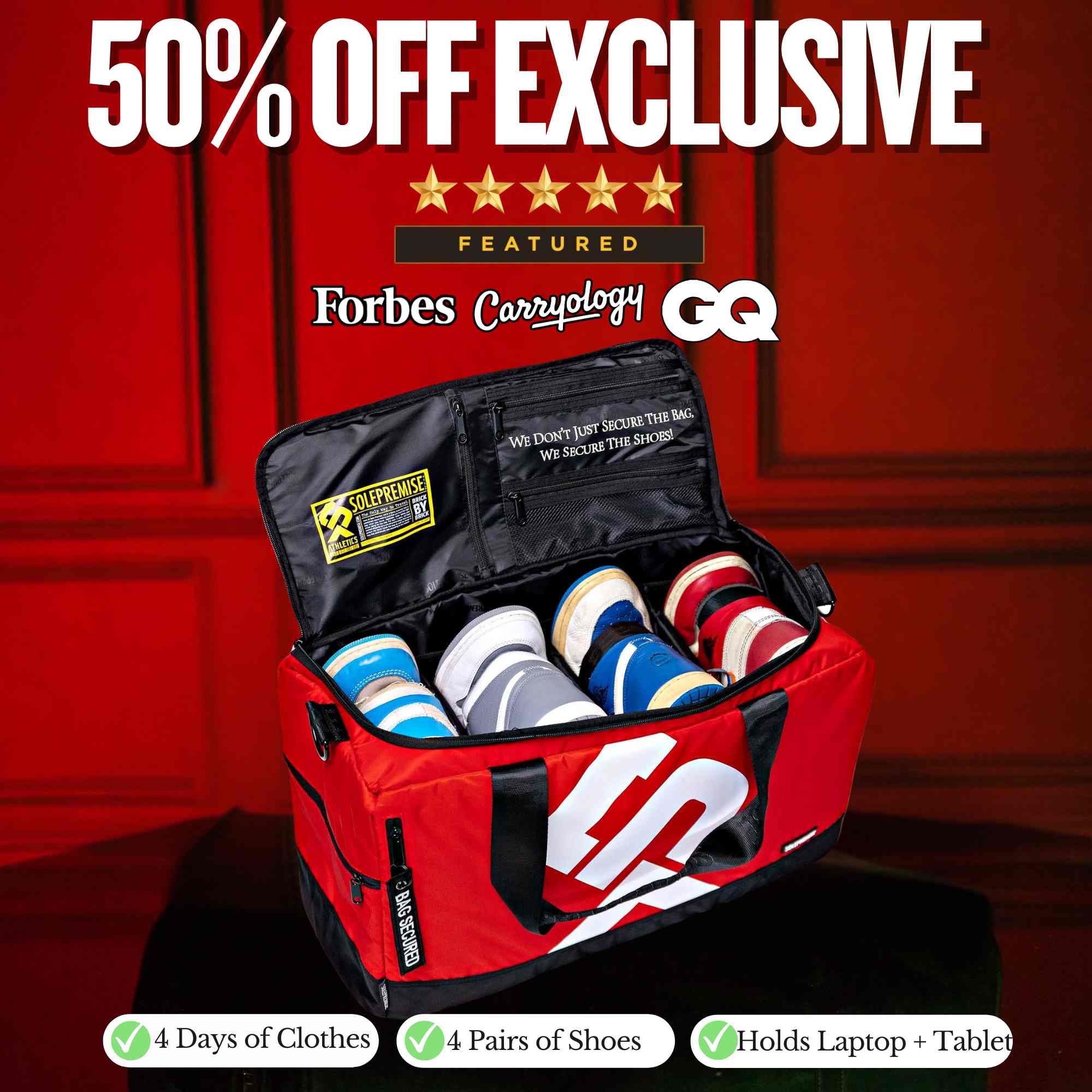 Red Sneaker Duffle (FLASH SALE) - Sole Premise