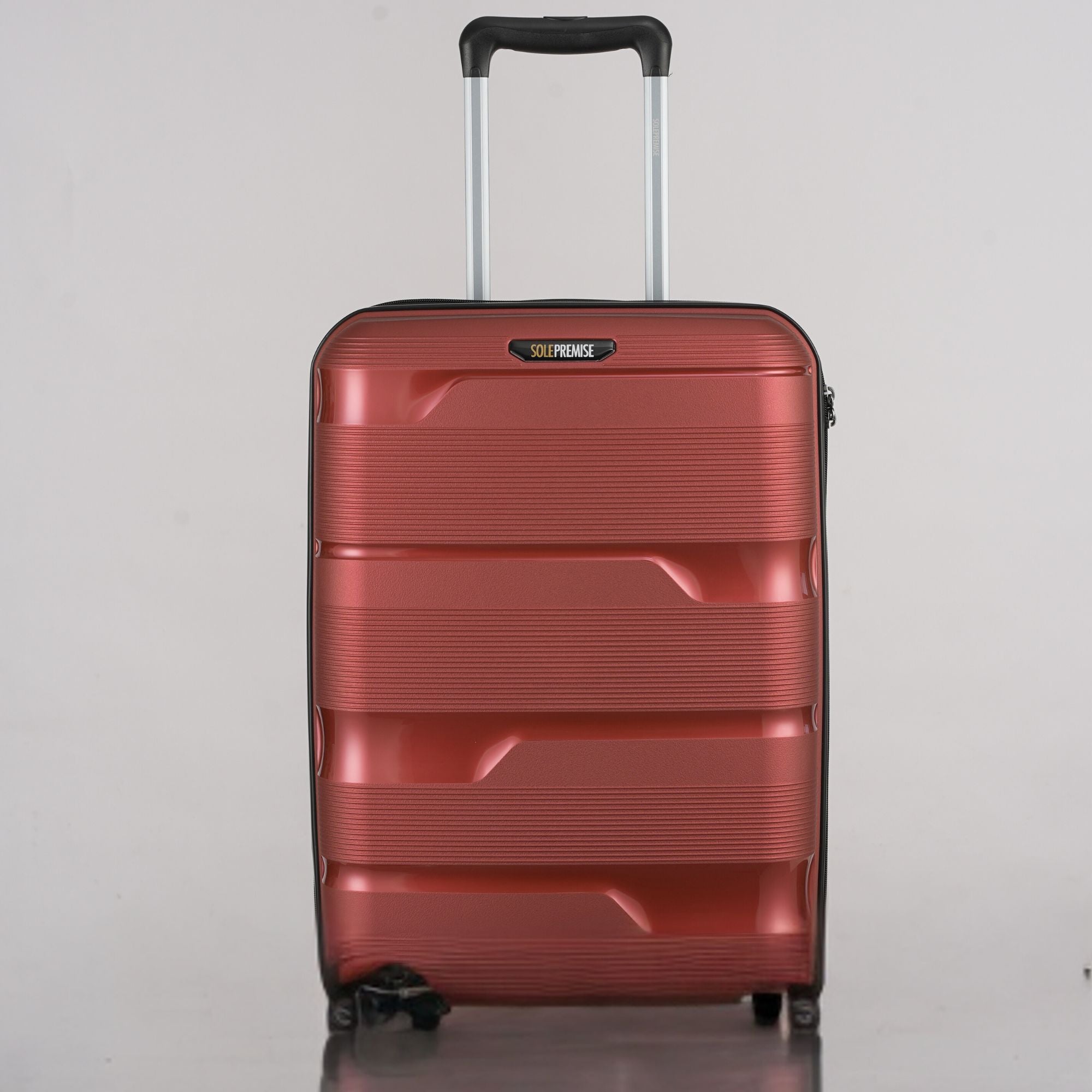 Red Hardcase Roller Carry On Luggage 20' with 360° Wheels