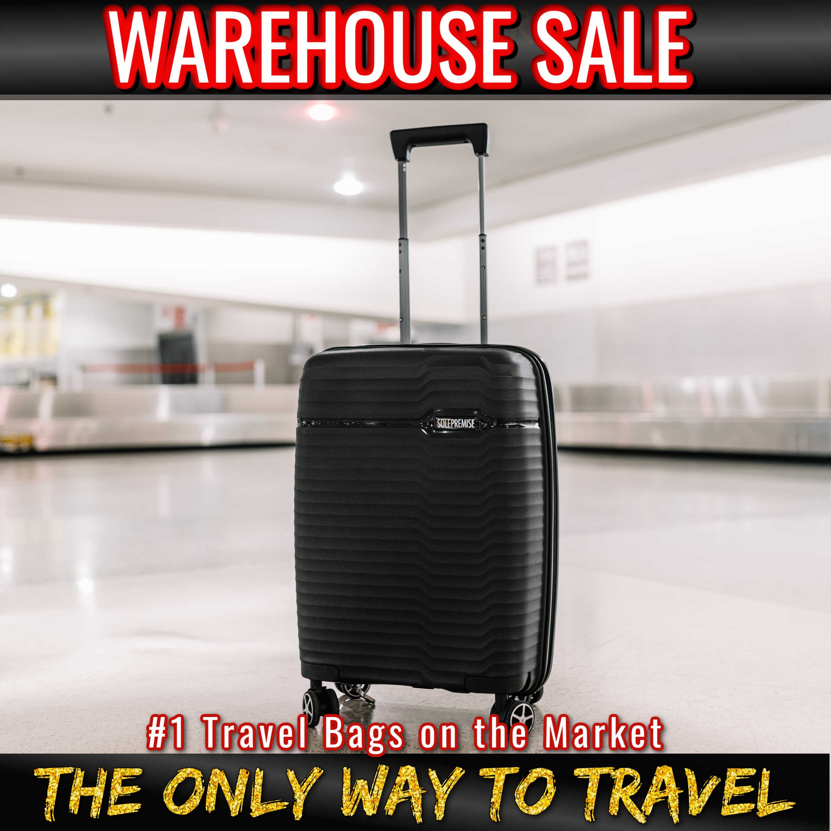 Hardcase Roller Luggage 20' with 360° Wheels & TSA Lock (Carry On)