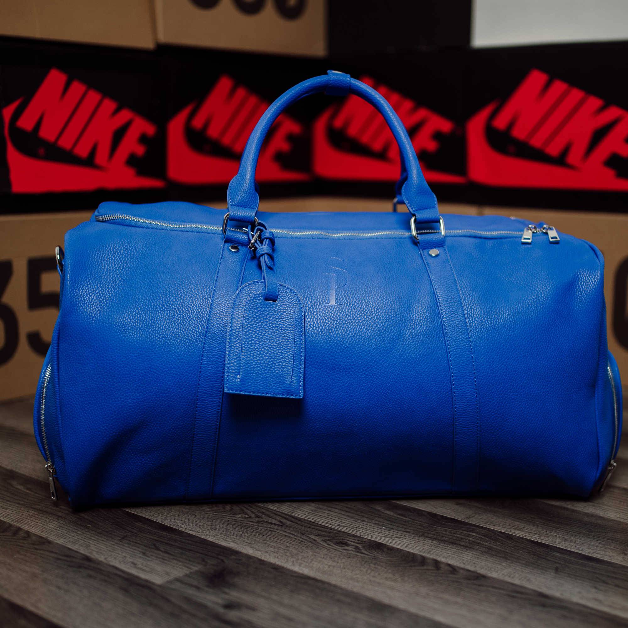 Royal Blue Leather 3 Bag Set - Sole Premise