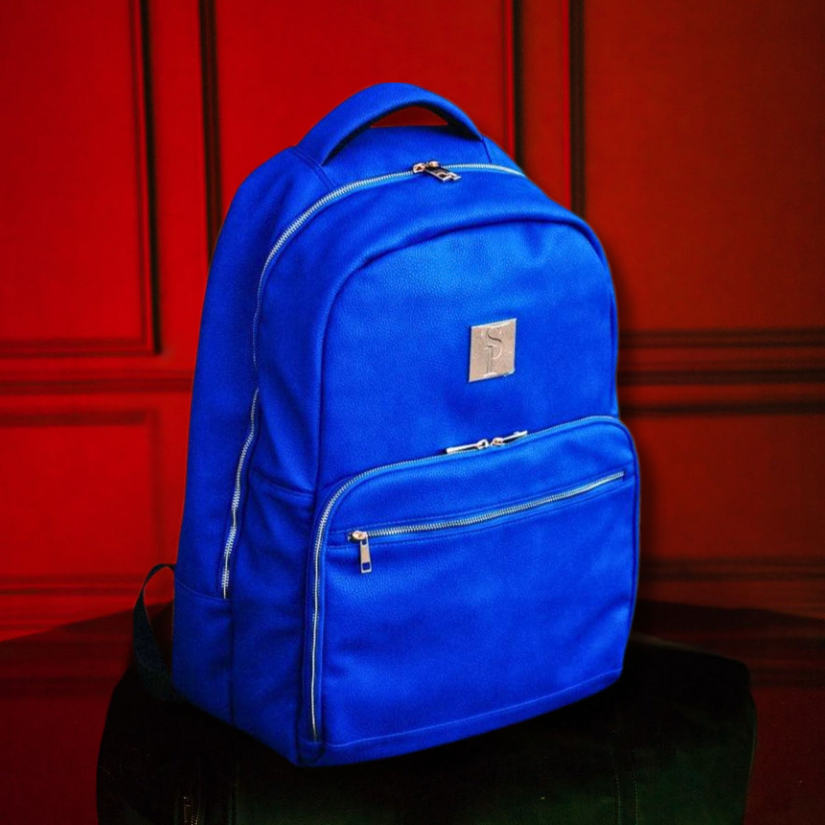 Sole Premise Royal Blue Leather Commuter Bag