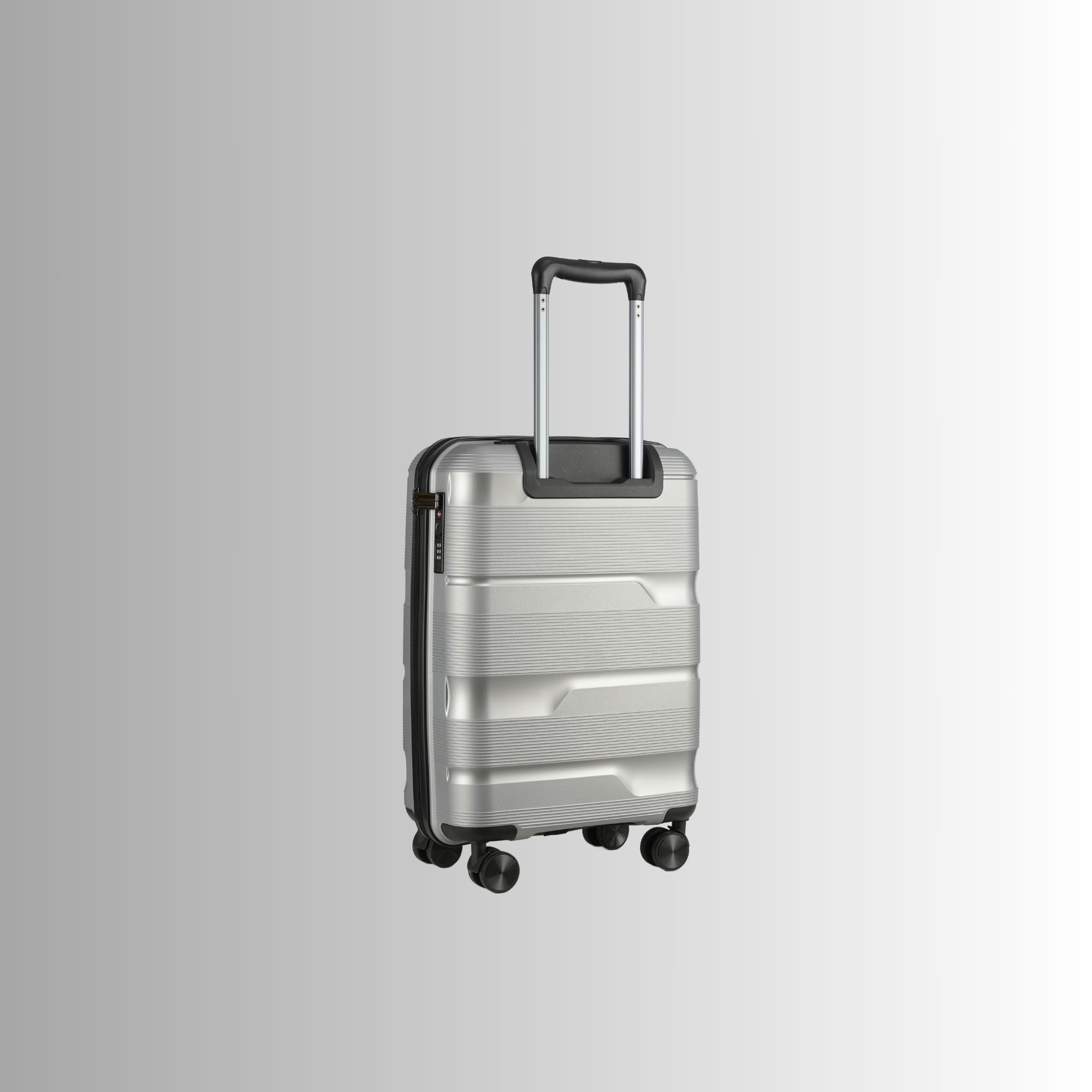 Silver Hardcase Roller Carry On Luggage 20' with 360° Wheels