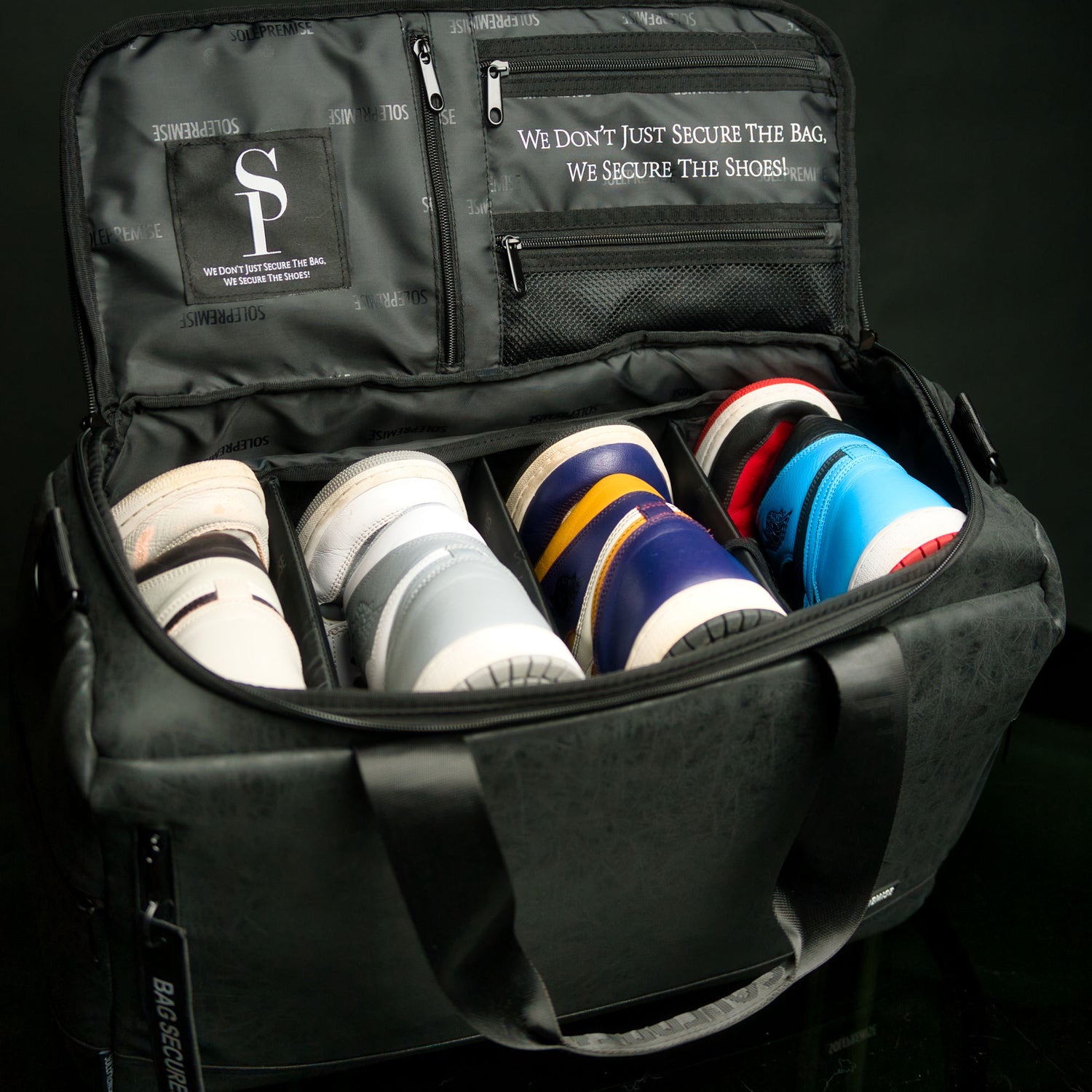 Black Leather Sneaker Duffle - Sole Premise