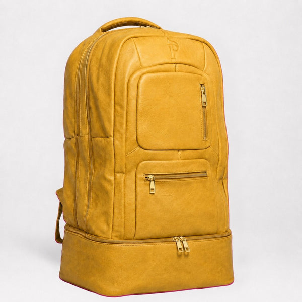 Yellow Leather Patented Carry-On Backpack (Only 300 Made)