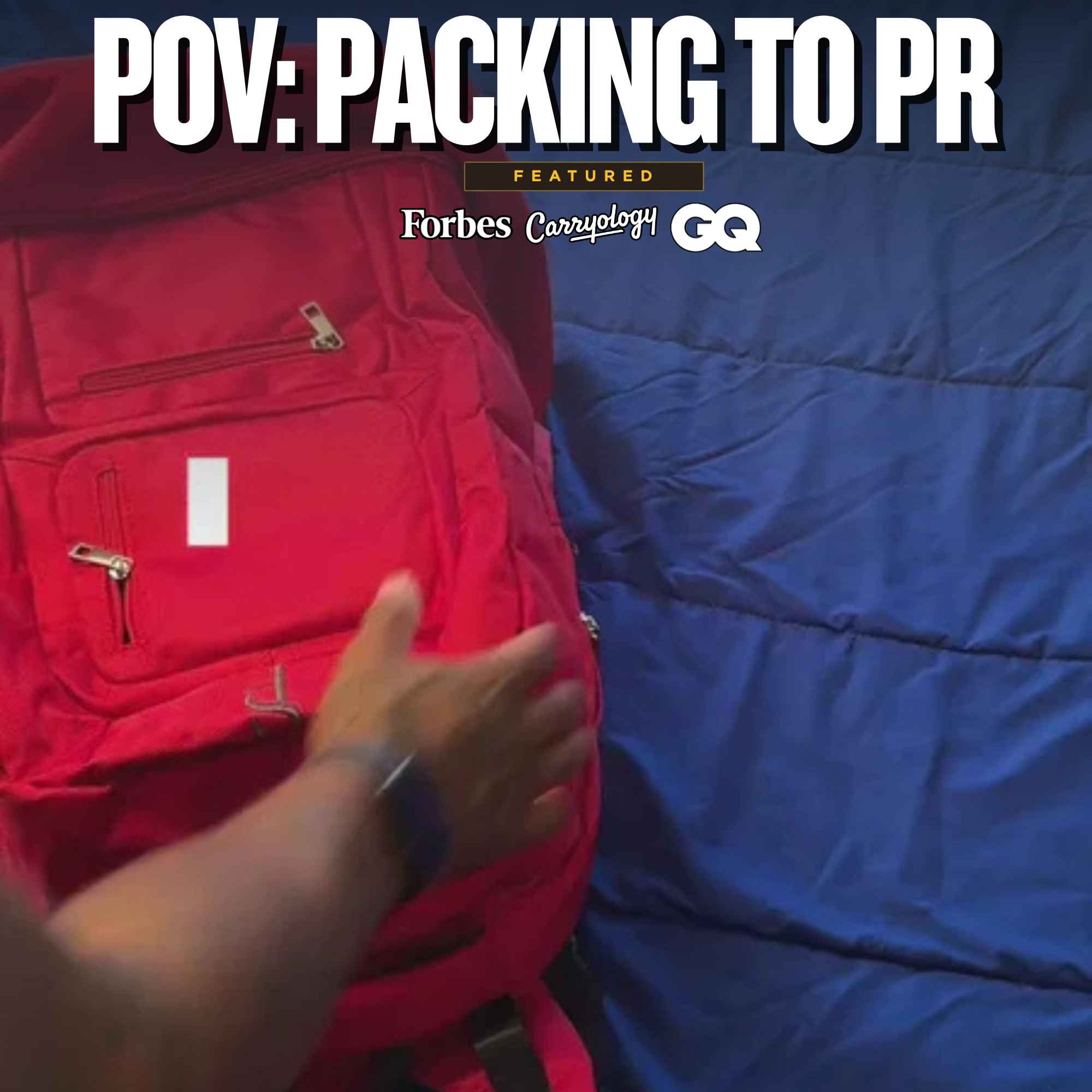 Red Polyester Carryon Bag (FLASH SALE)