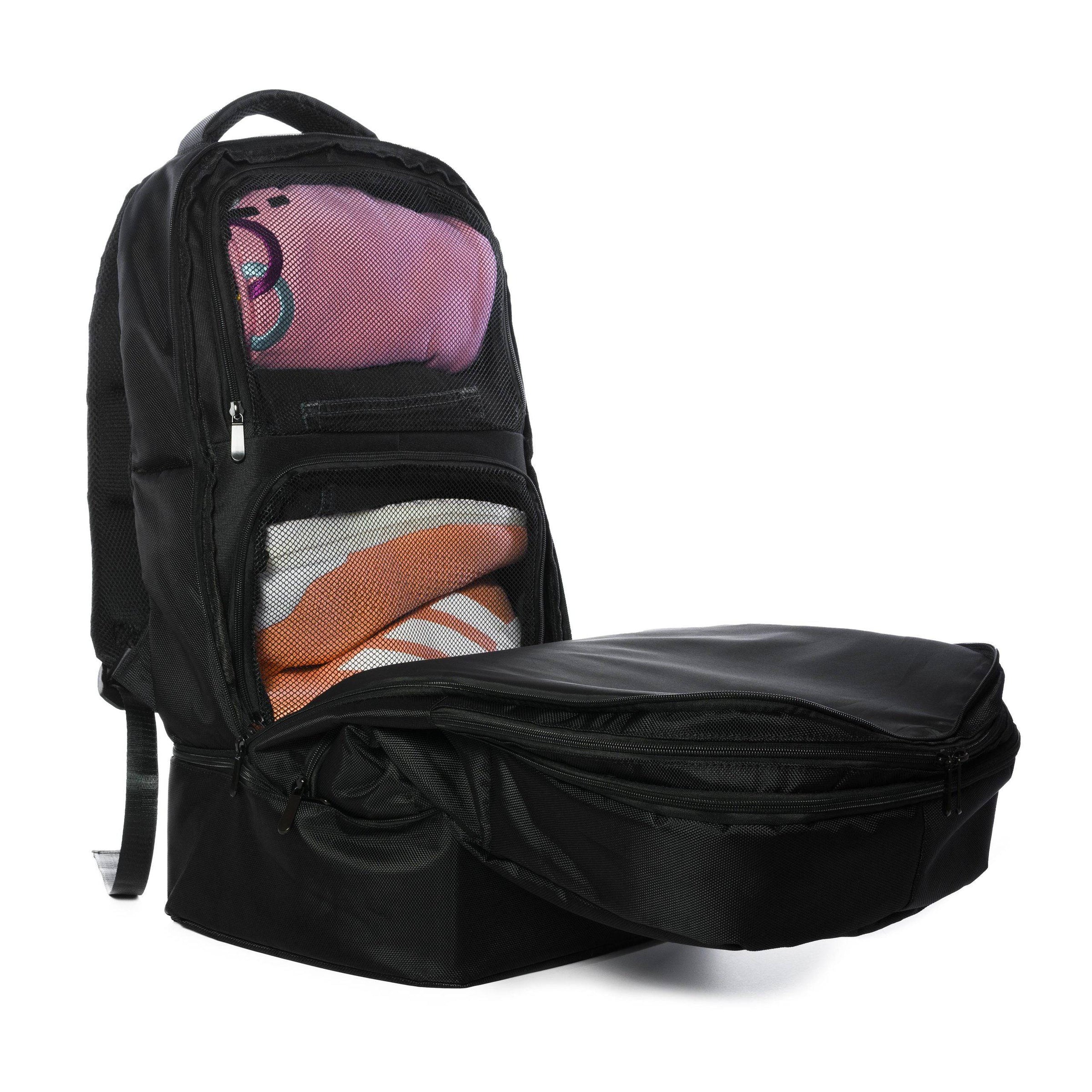 Sole Premise Travel Backpack - Holds 5 Pairs Of Shoes & 17" Laptop, Carry-On Luggage Bag