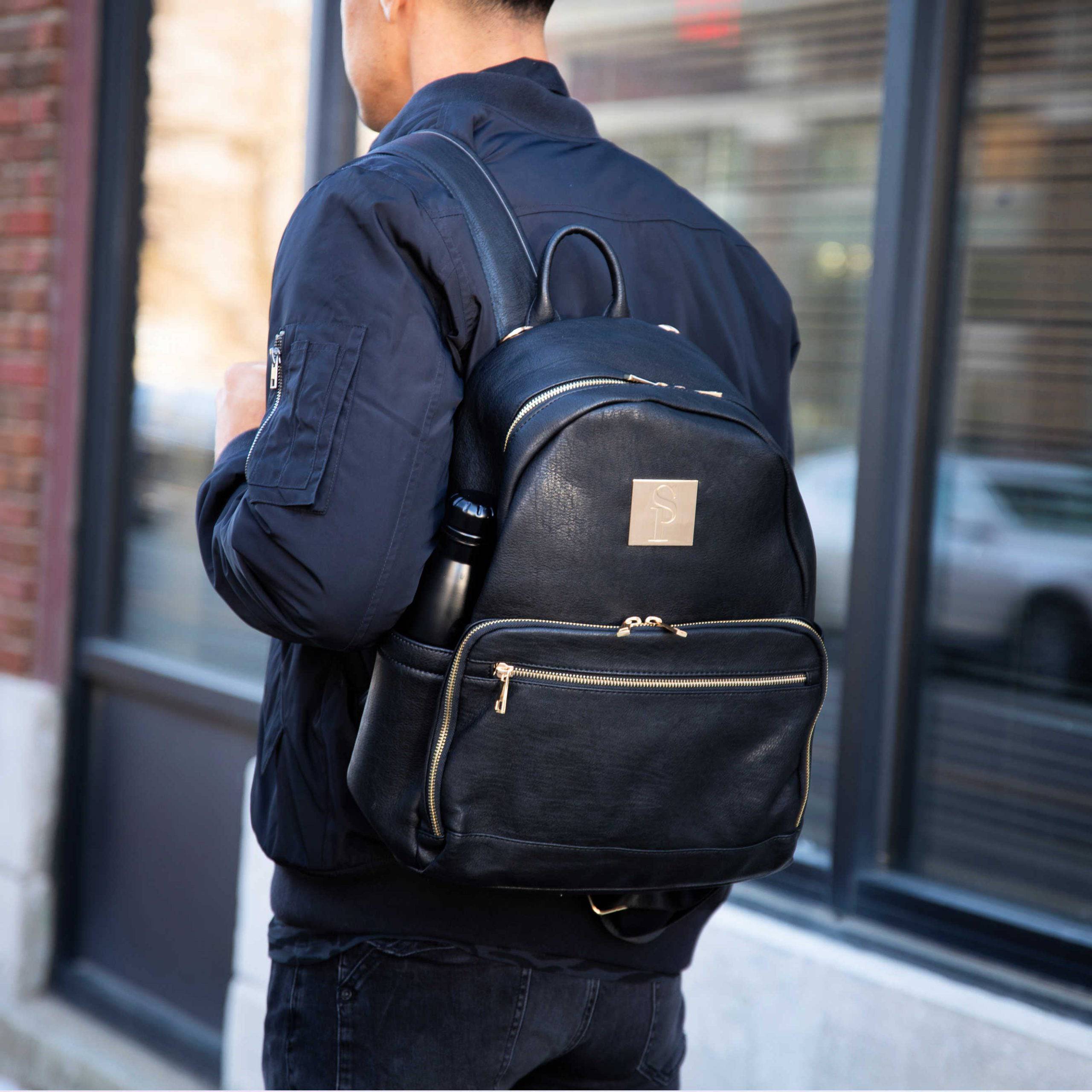 Black Full Grain Leather Backpack – SOUL CARRIER