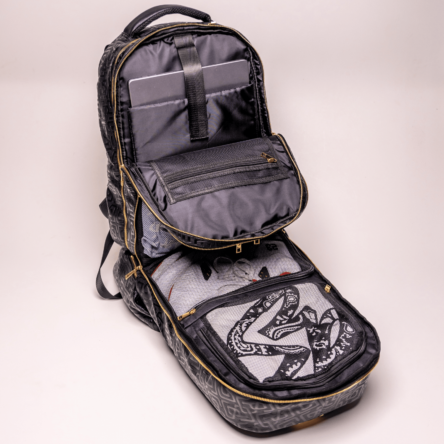 Black Monogram Leather Signature copy 2