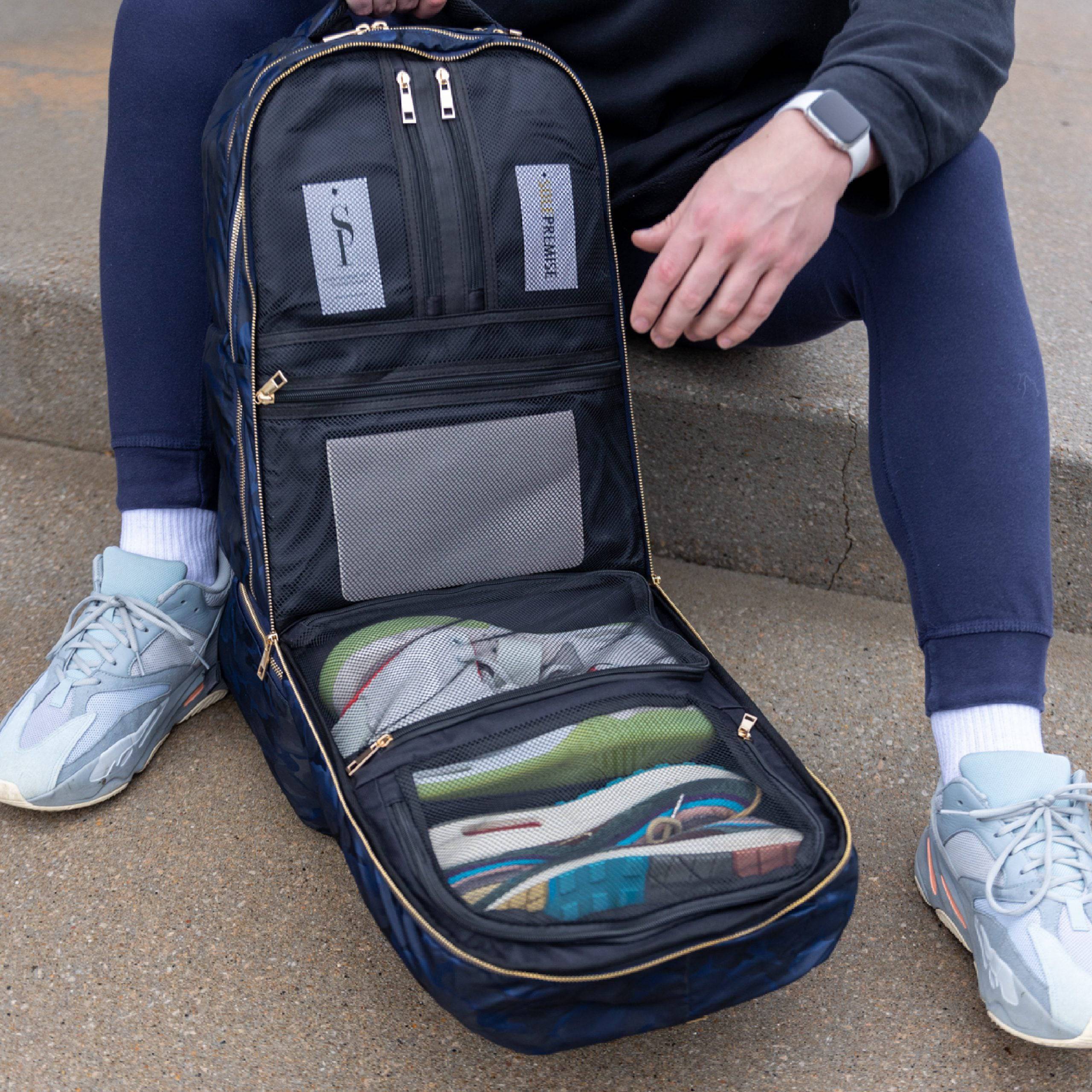 Blue camo outlet bag