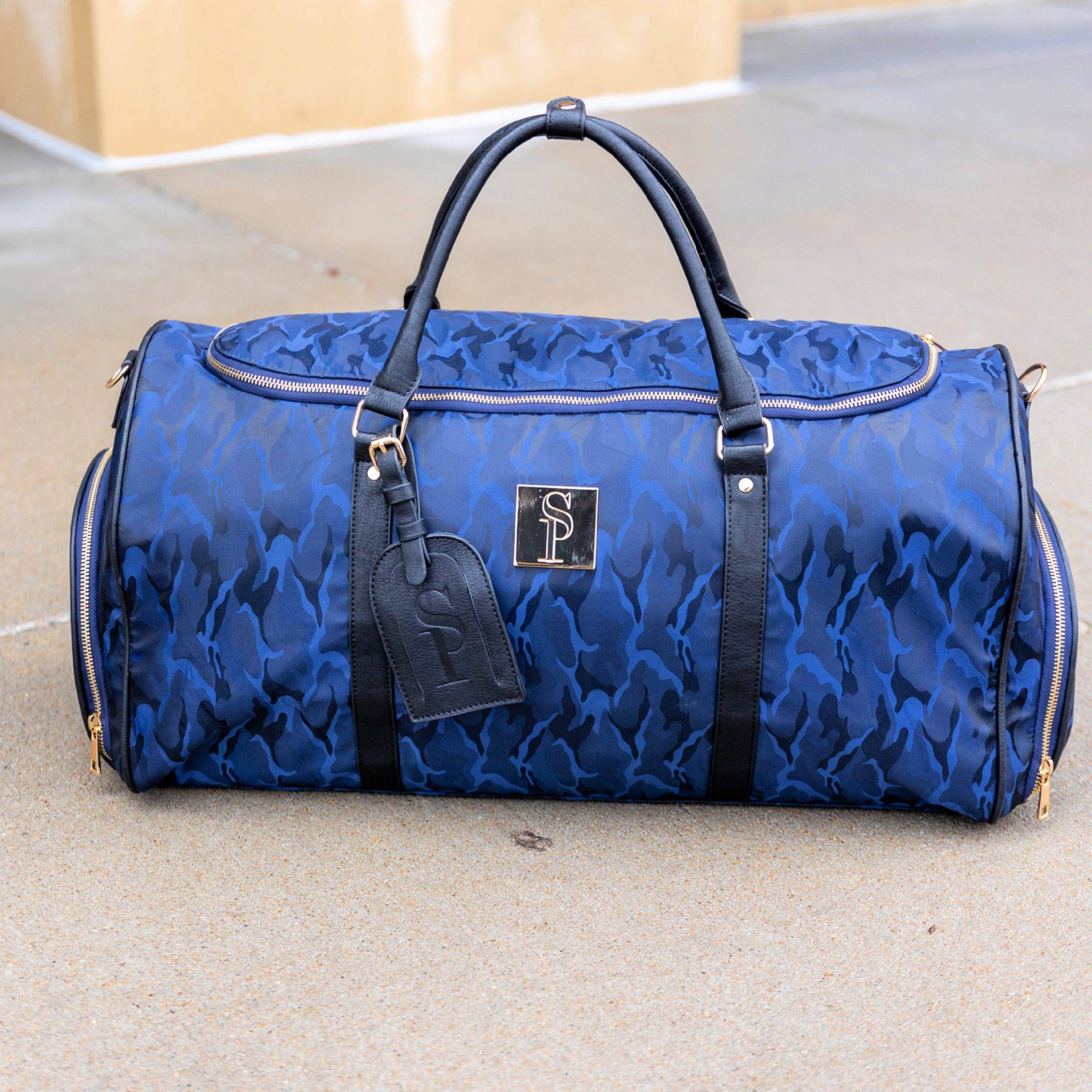 Blue Camo Bag Front