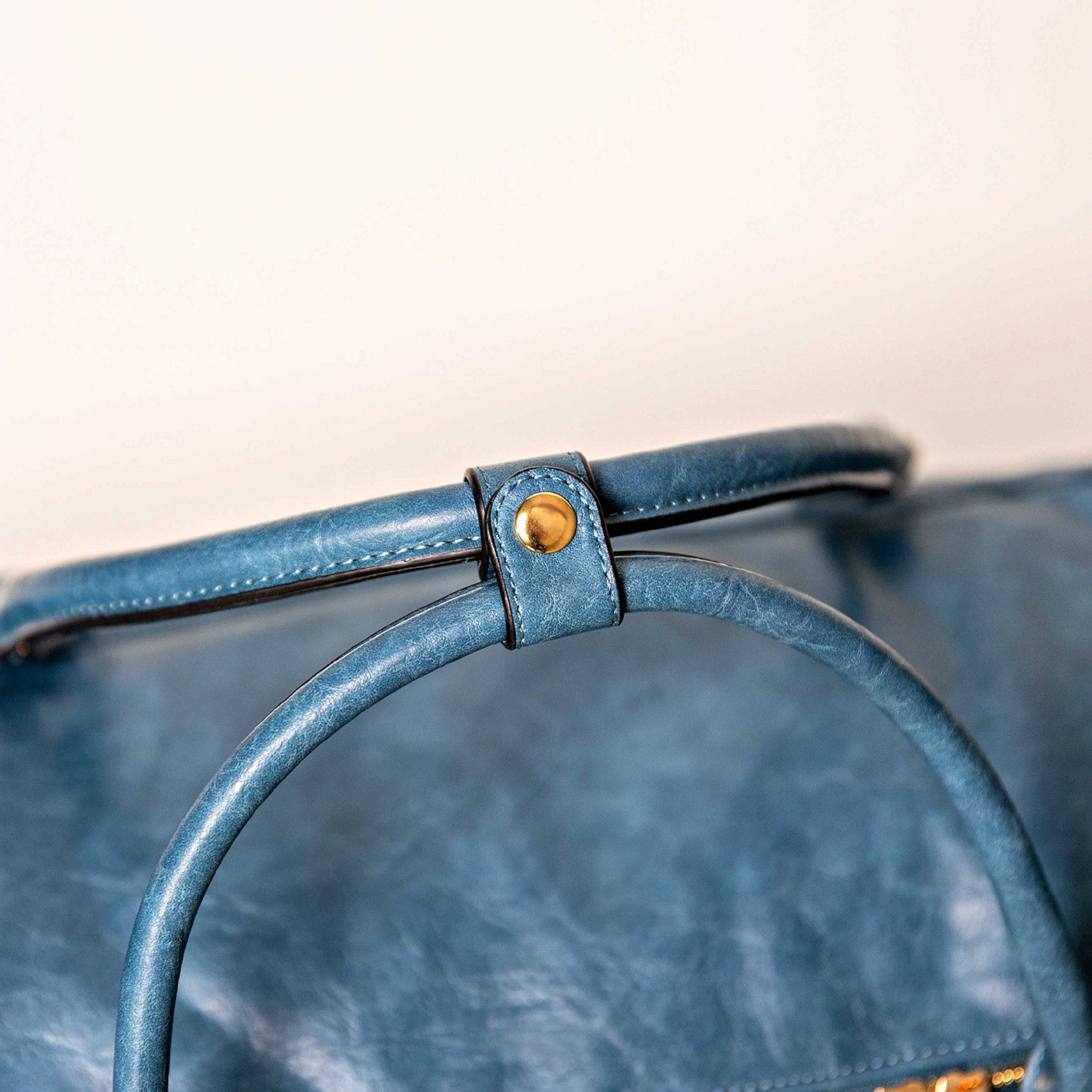 Blue Duffle Bag (New Design) Handle