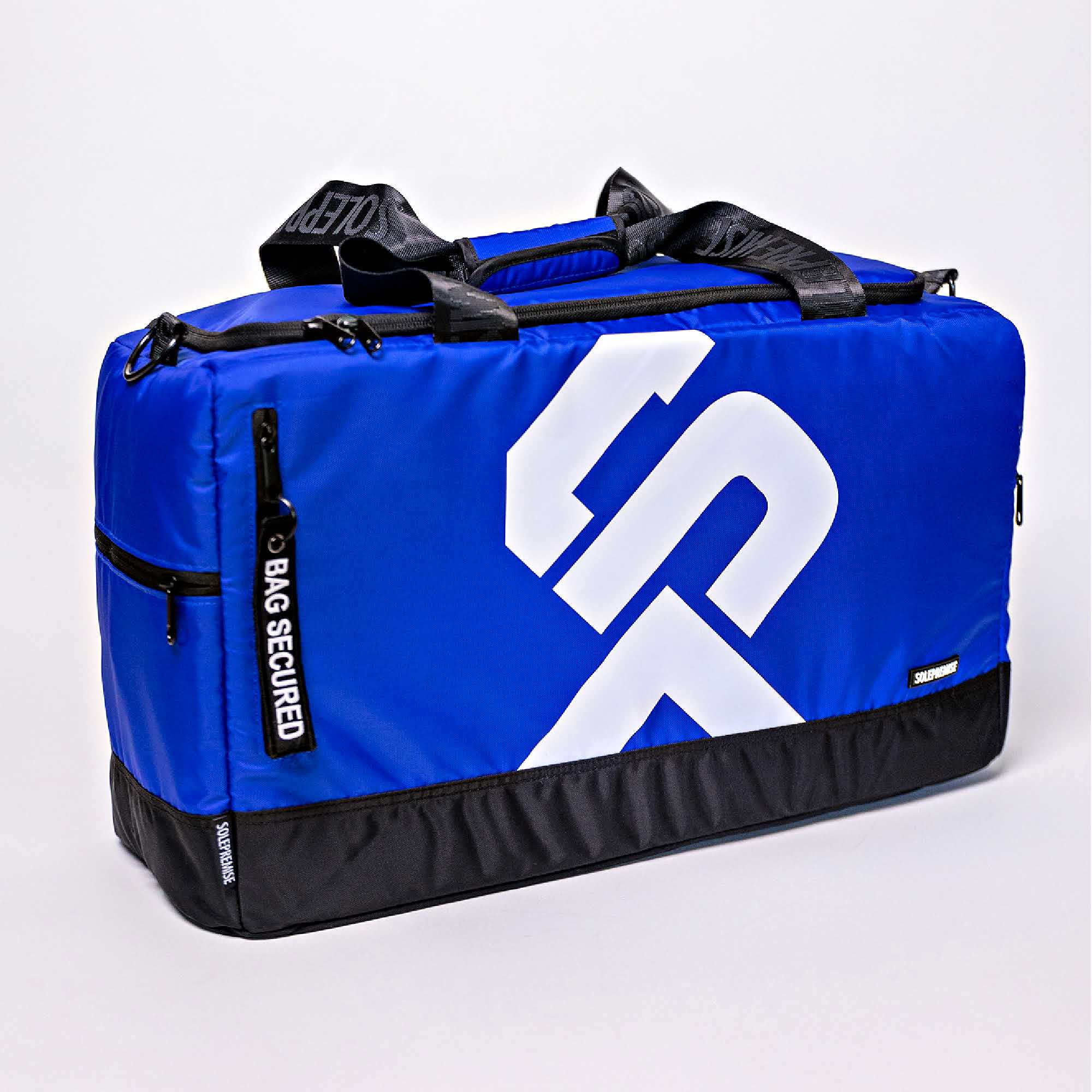 blue Sneaker Duffle Bag front