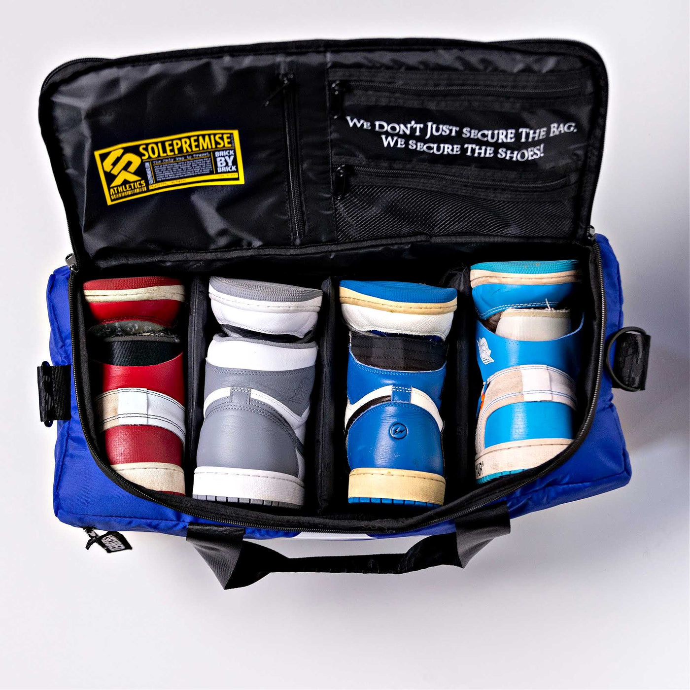 Blue Sneaker Duffle Bag Personalized Gym Bag