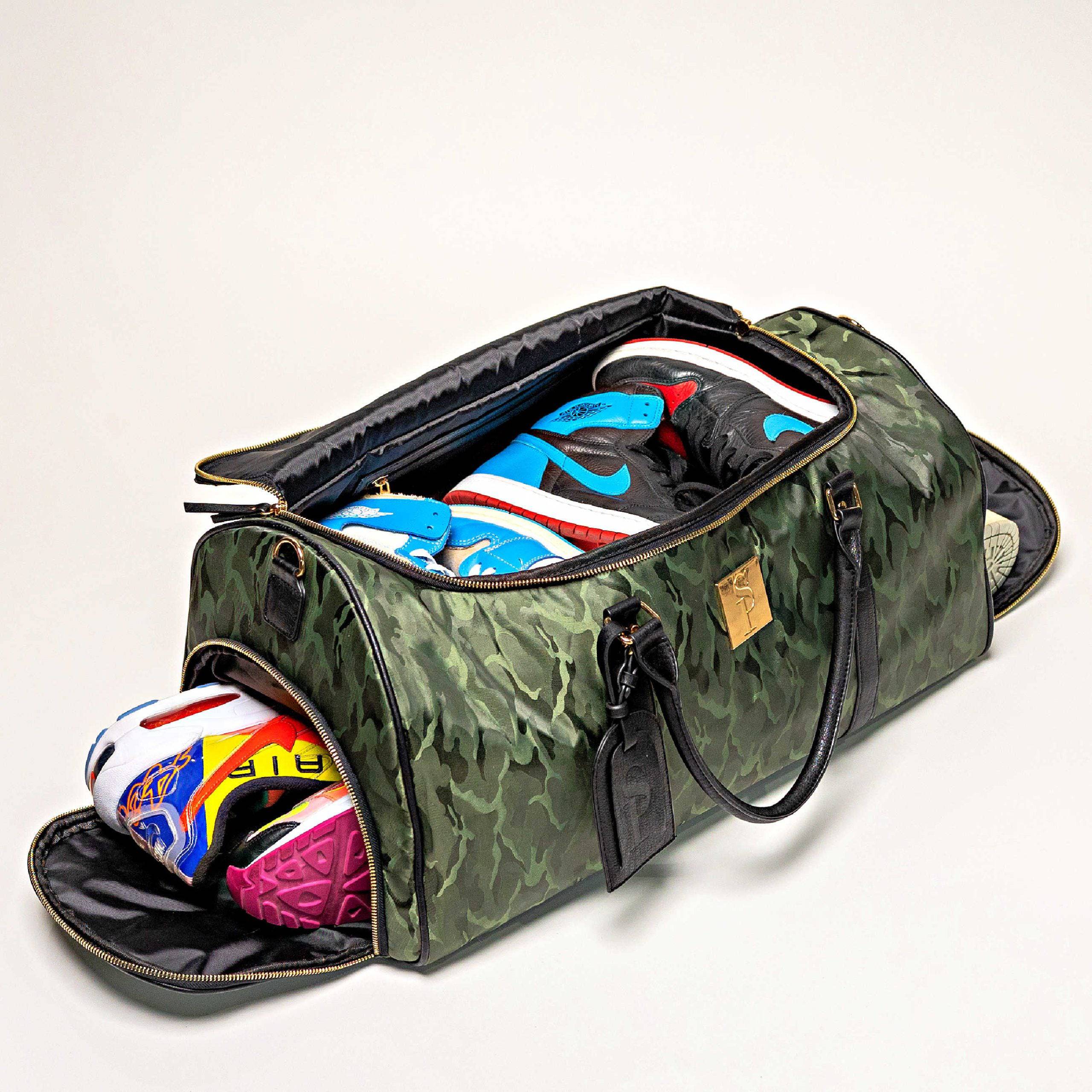 Camo Green Duffle Bag (New Design) Open