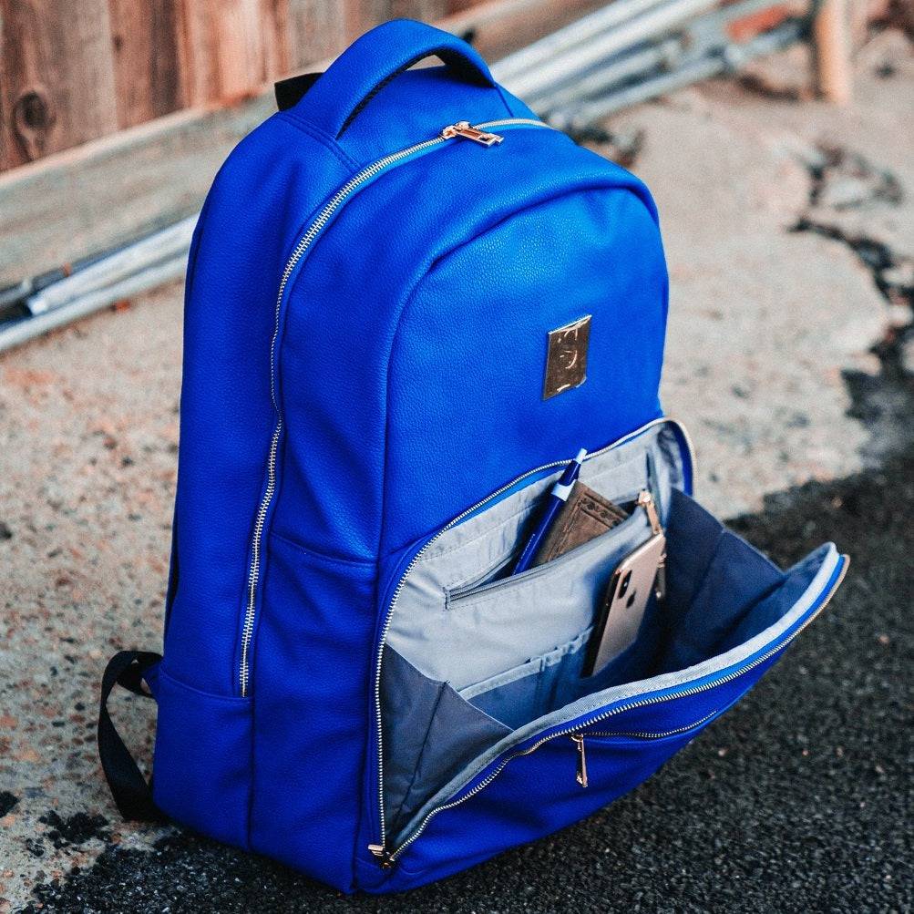 Backpack - shoe bag Diamond II black royal blue