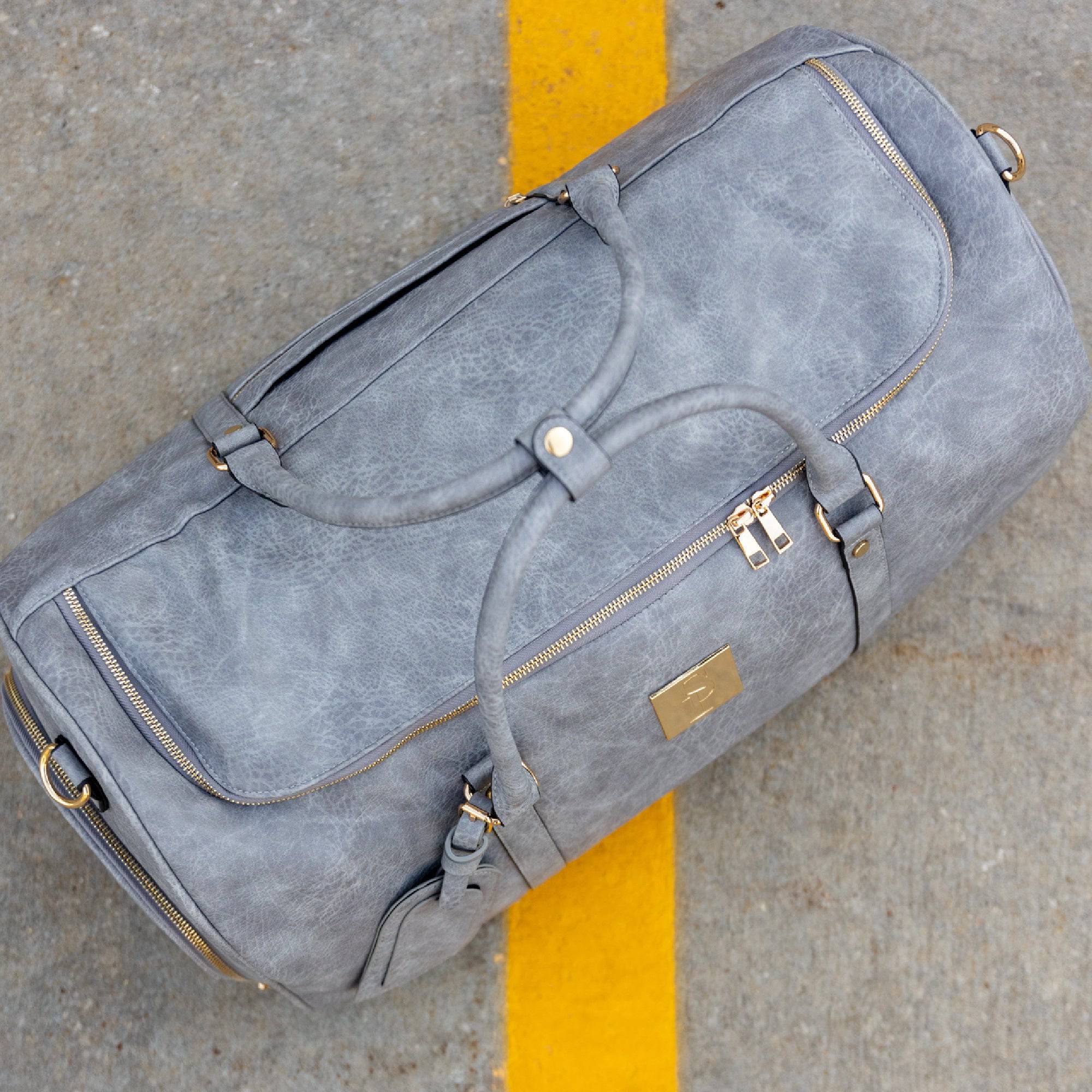 Grey Duffle Bag Top